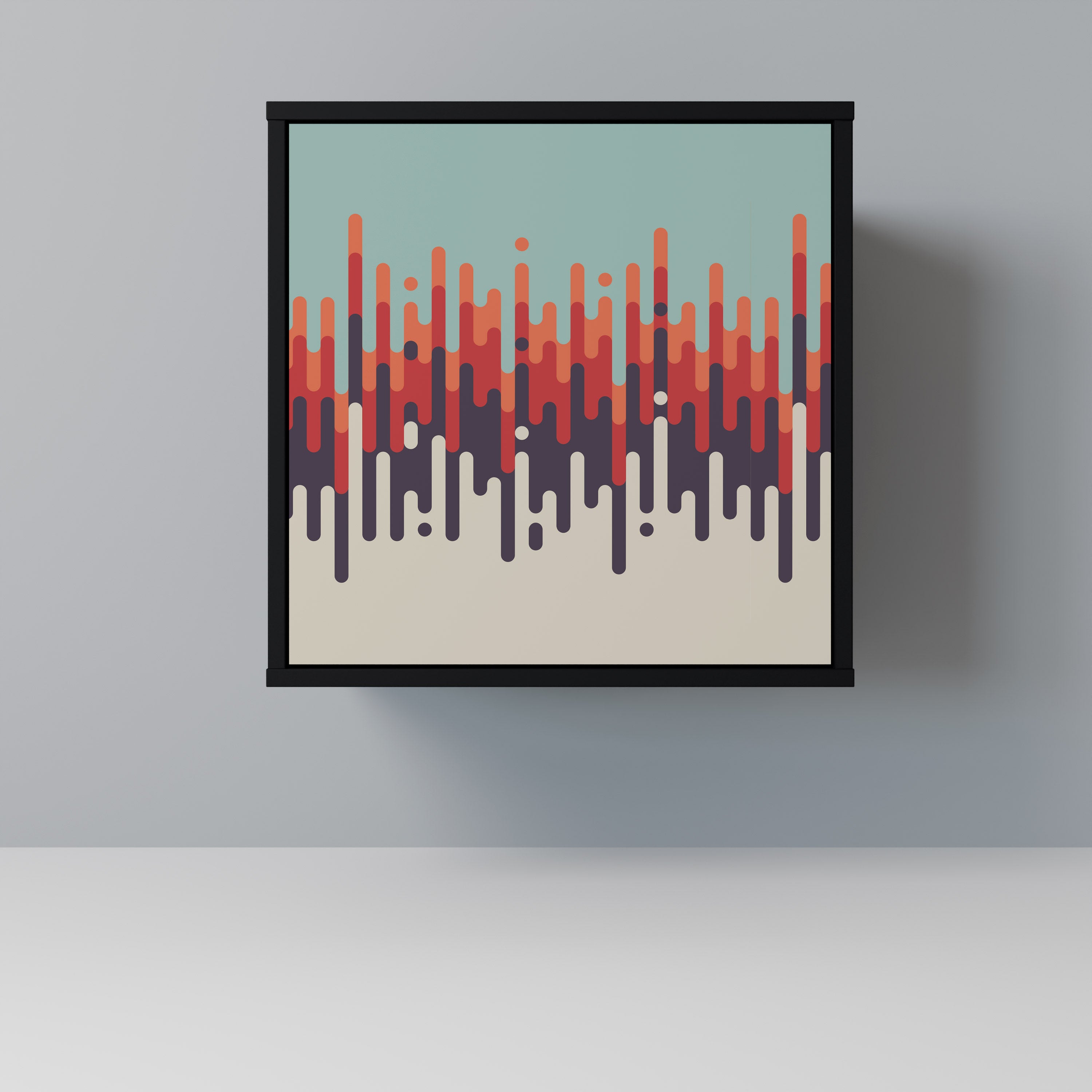 Aparador CHROMA CONTOURS de 1 puerta en acabado negro