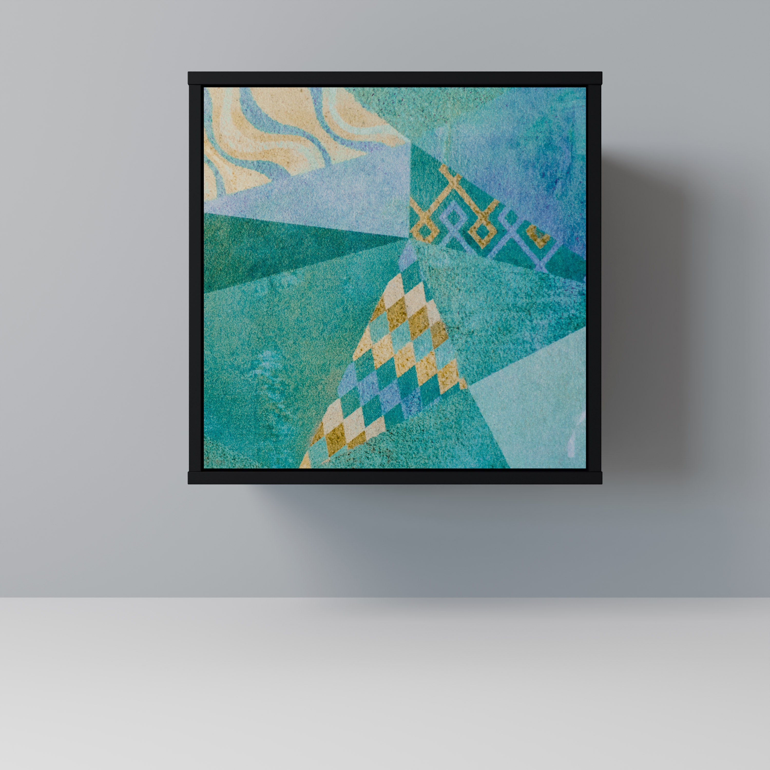 Aparador SPECTRUM SPLENDOR de 1 puerta en acabado negro