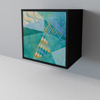 SPECTRUM SPLENDOR Aparador de 1 Puerta en Acabado Negro