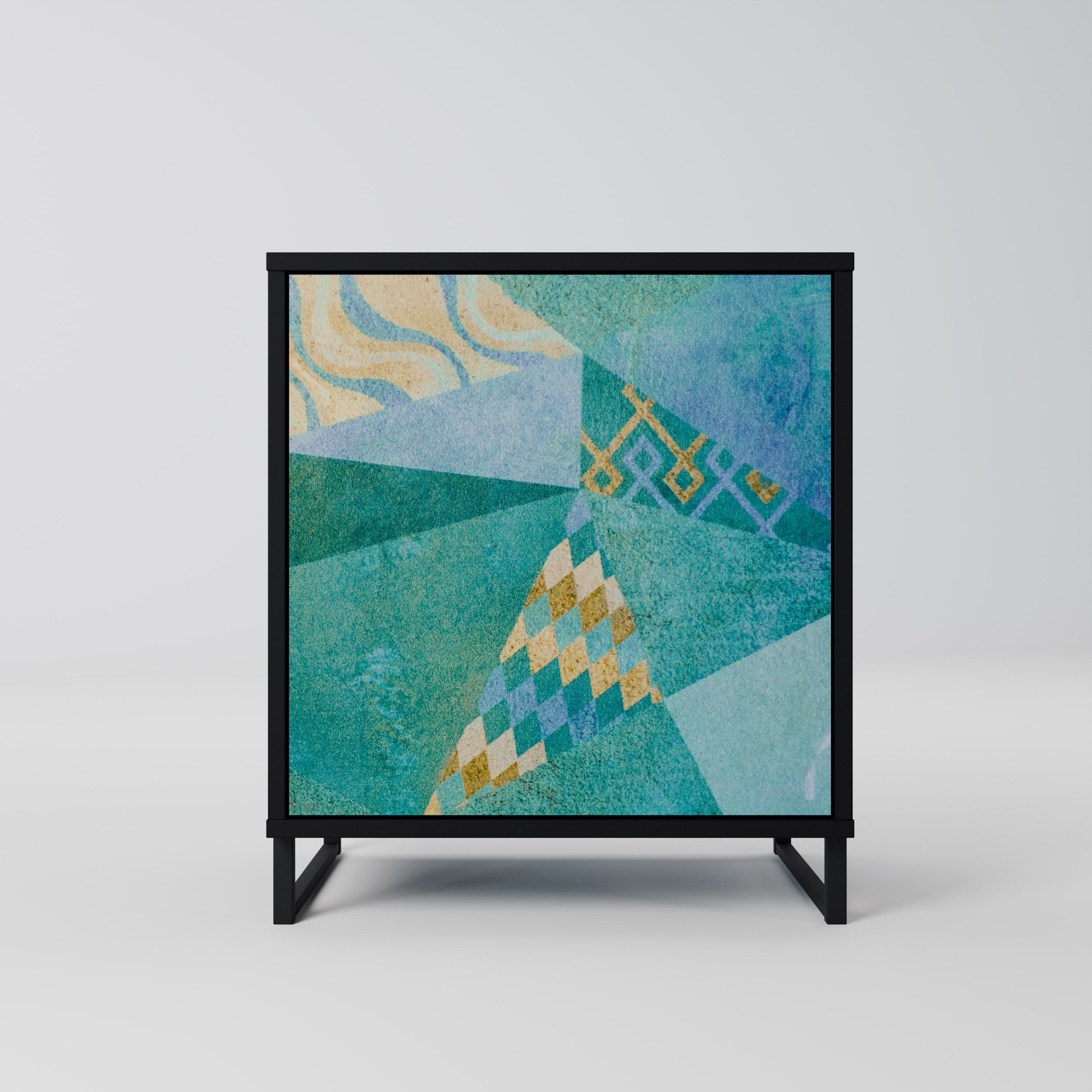 Aparador SPECTRUM SPLENDOR de 1 puerta en acabado negro