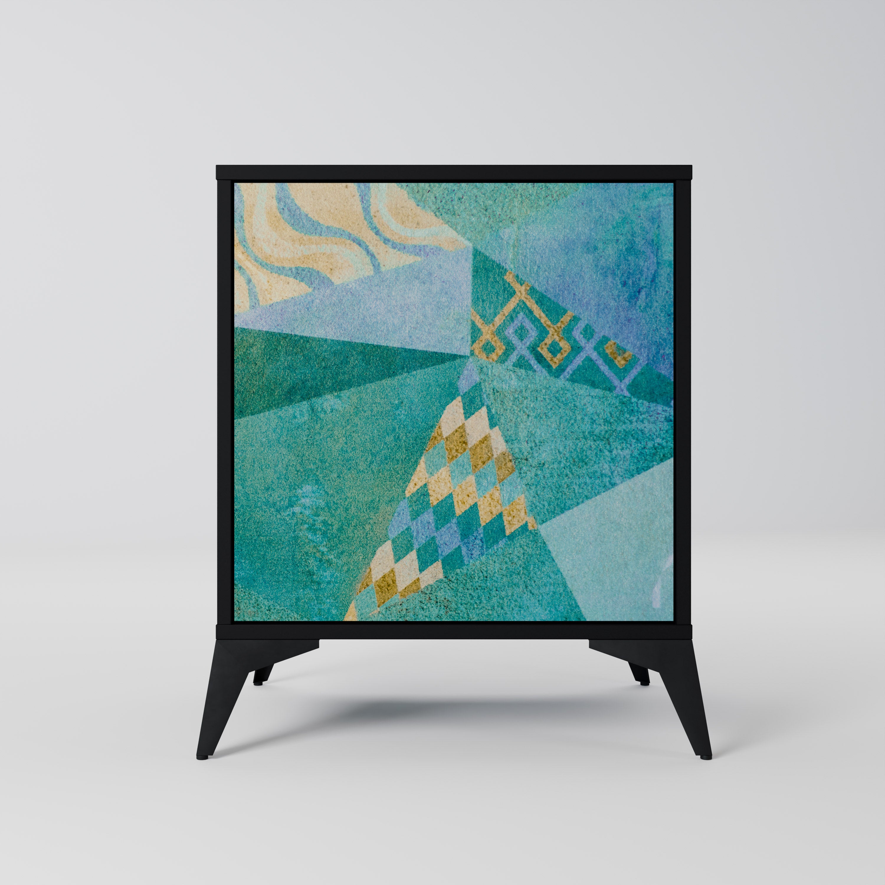 Aparador SPECTRUM SPLENDOR de 1 puerta en acabado negro