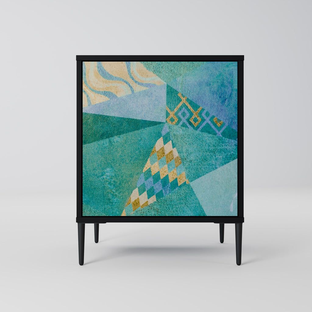 Aparador SPECTRUM SPLENDOR de 1 puerta en acabado negro