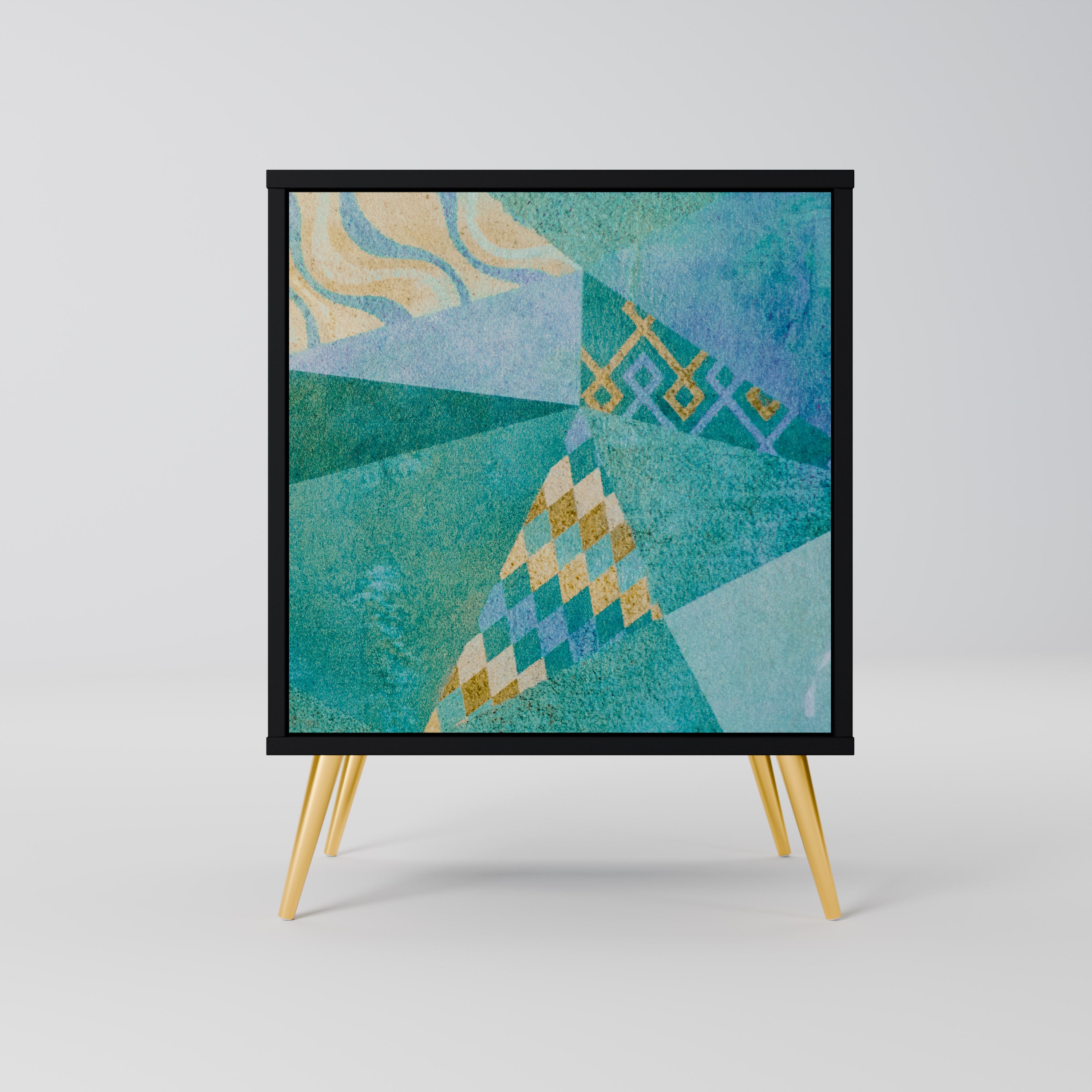 Aparador SPECTRUM SPLENDOR de 1 puerta en acabado negro