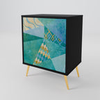 SPECTRUM SPLENDOR Aparador de 1 Puerta en Acabado Negro