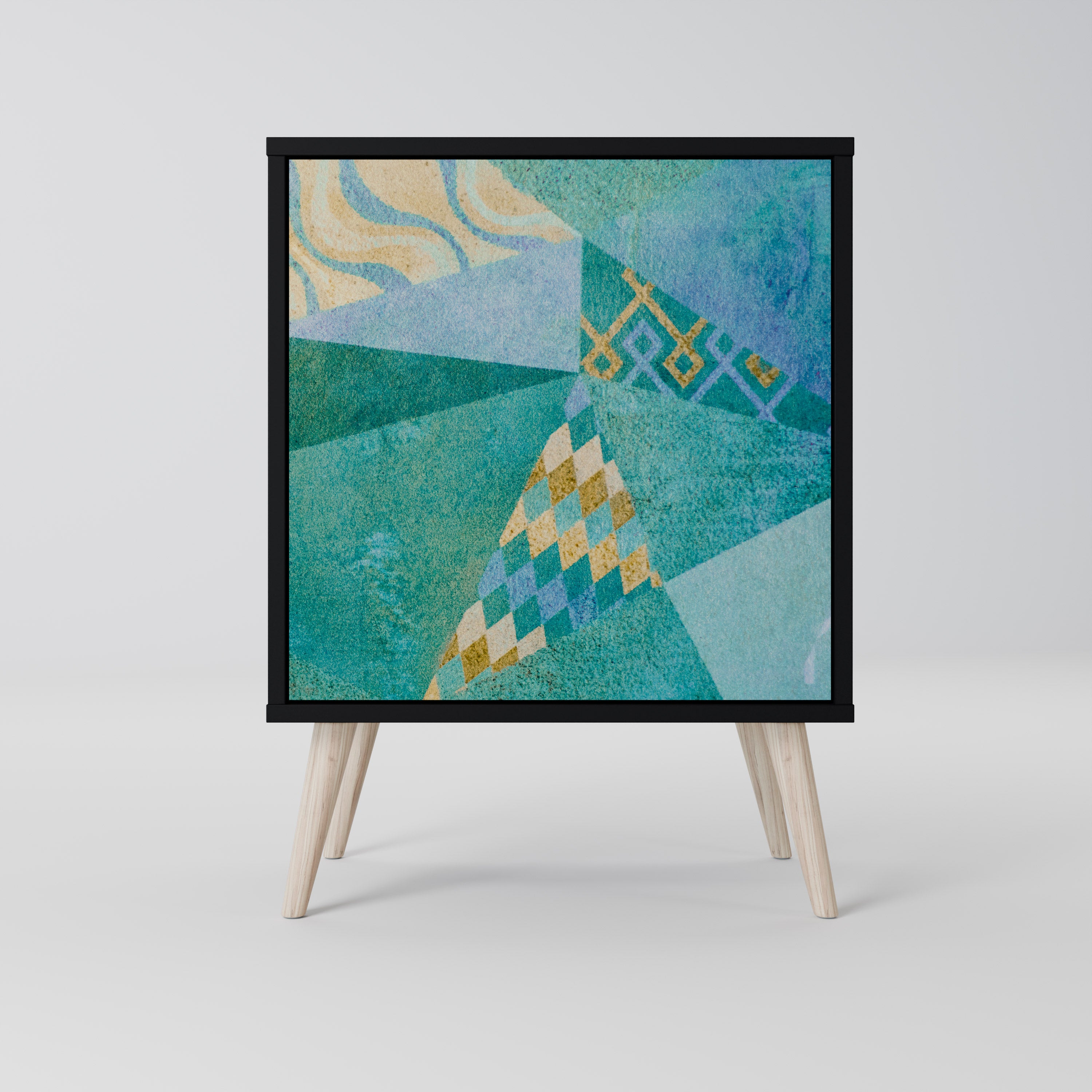 Aparador SPECTRUM SPLENDOR de 1 puerta en acabado negro