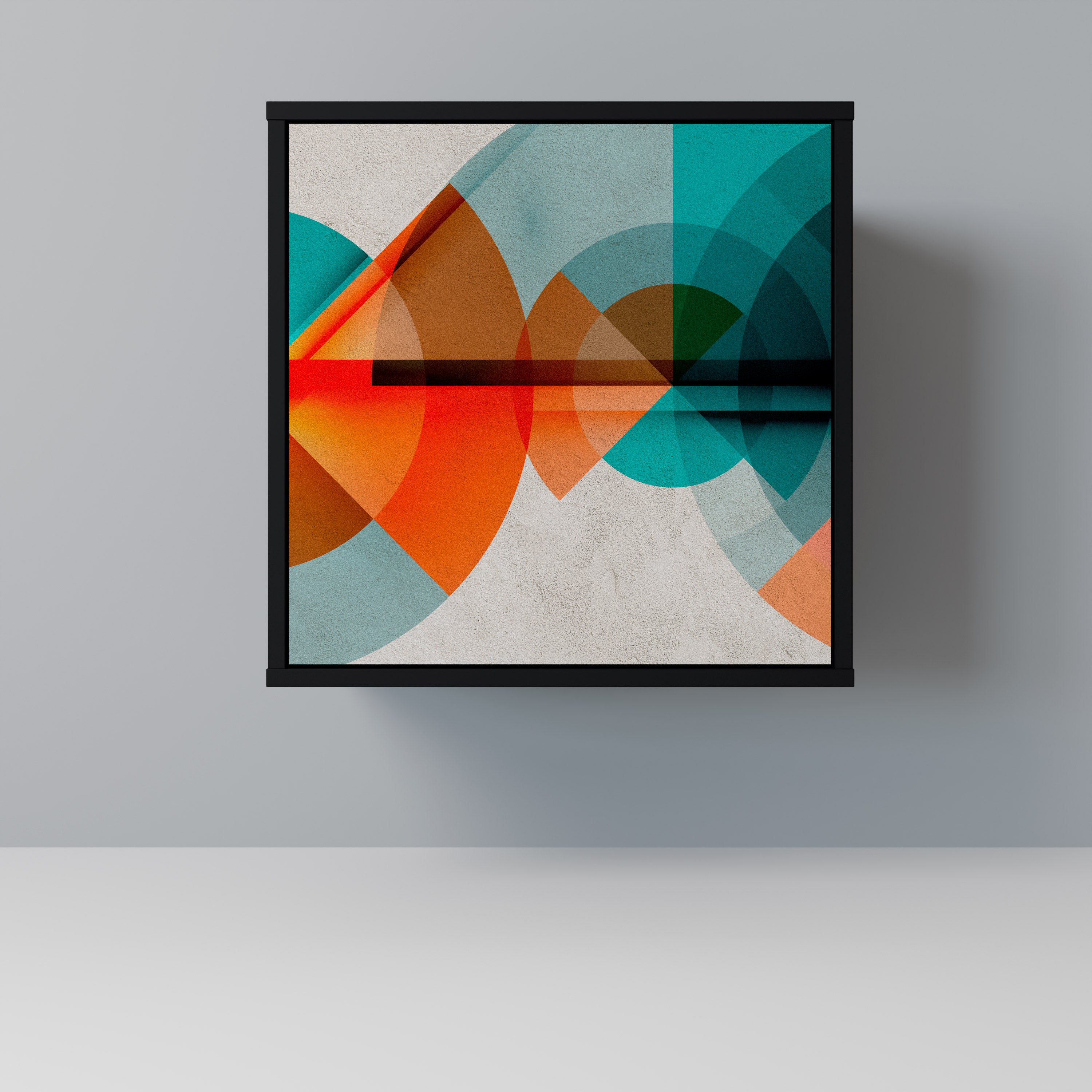 Aparador CIRCULAR RHAPSODY de 1 puerta en acabado negro