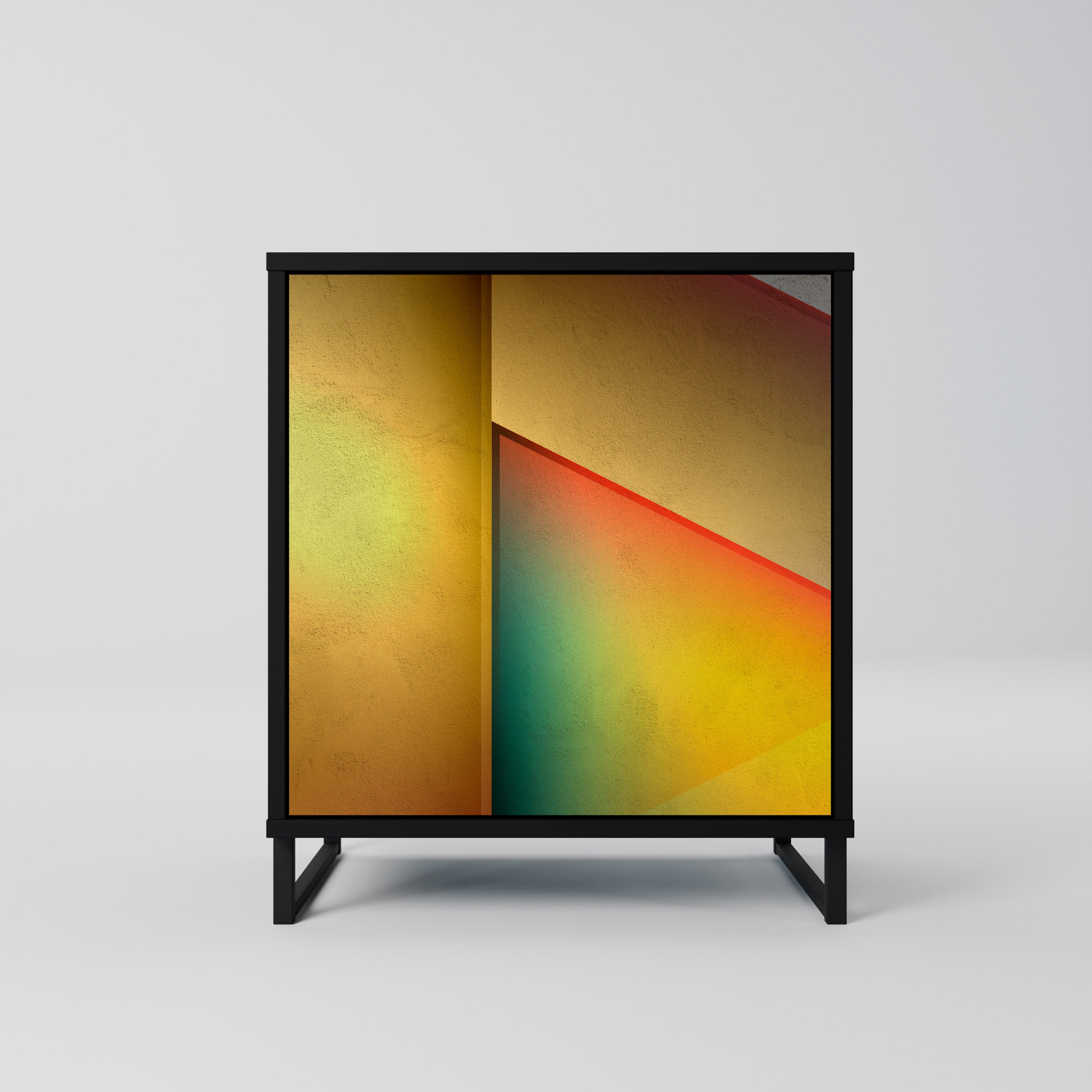 Aparador de una puerta PIERCING SHARPNESS en acabado negro