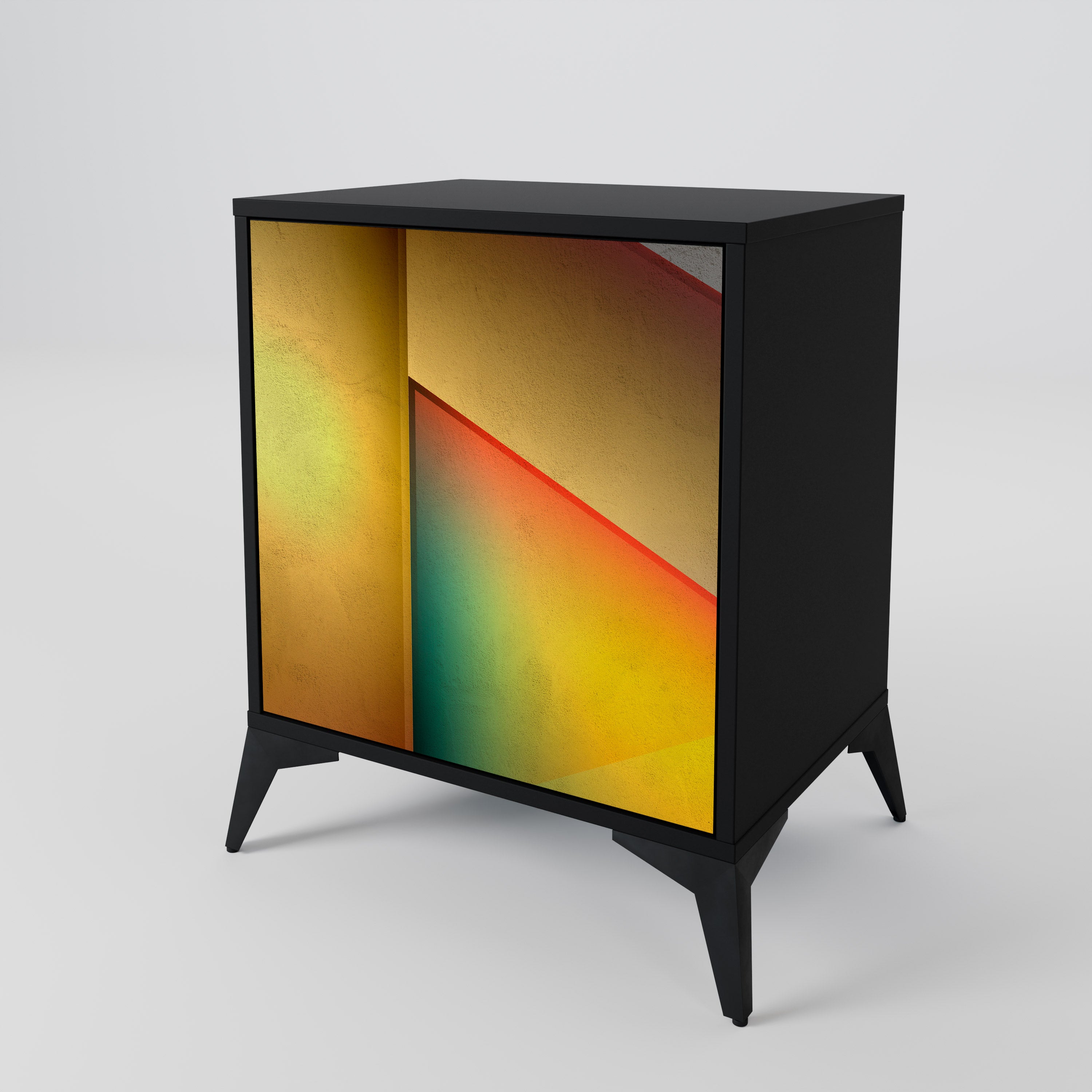 Aparador de una puerta PIERCING SHARPNESS en acabado negro