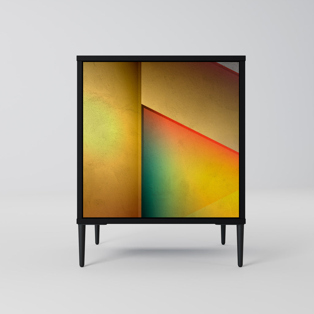 Aparador de una puerta PIERCING SHARPNESS en acabado negro