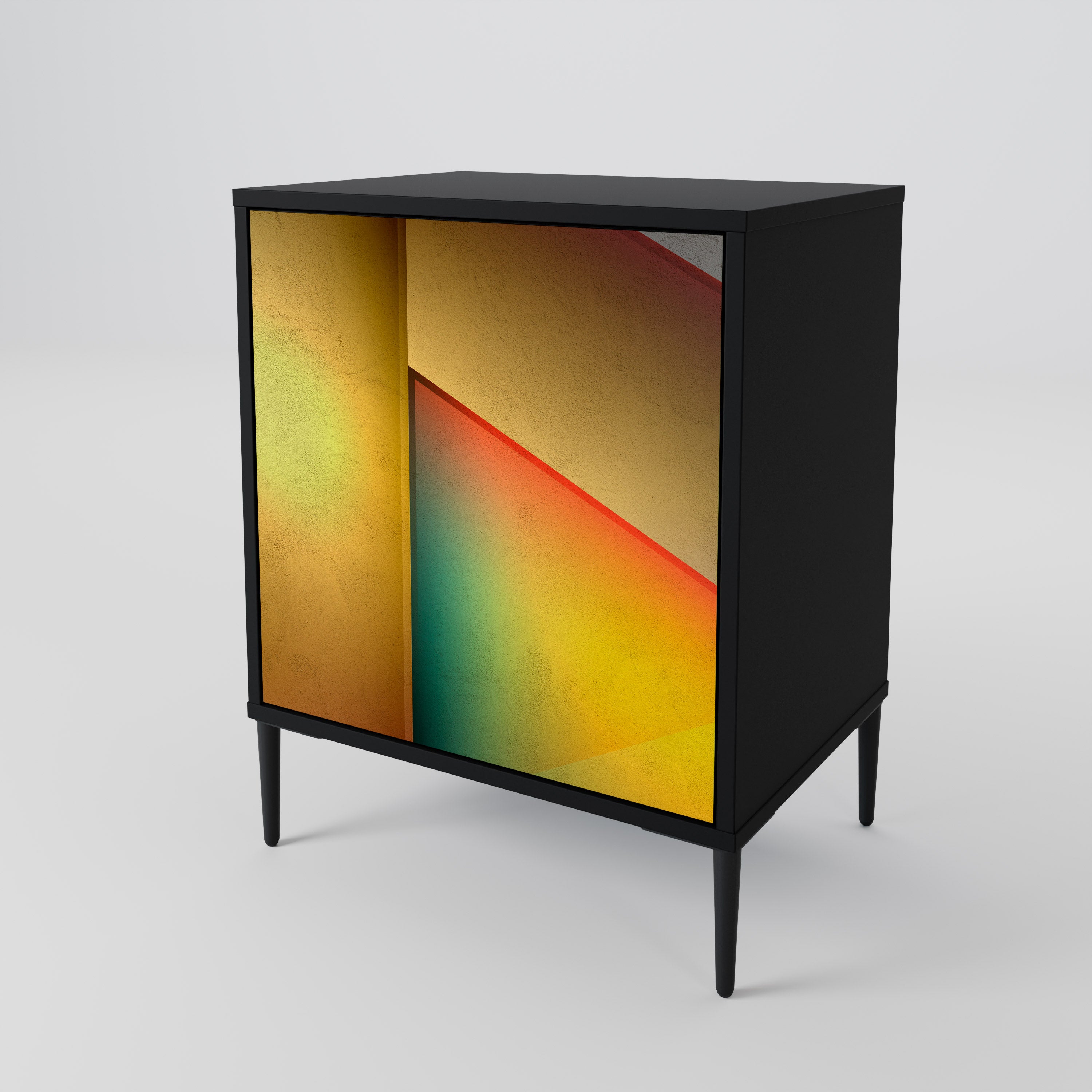 Aparador de una puerta PIERCING SHARPNESS en acabado negro