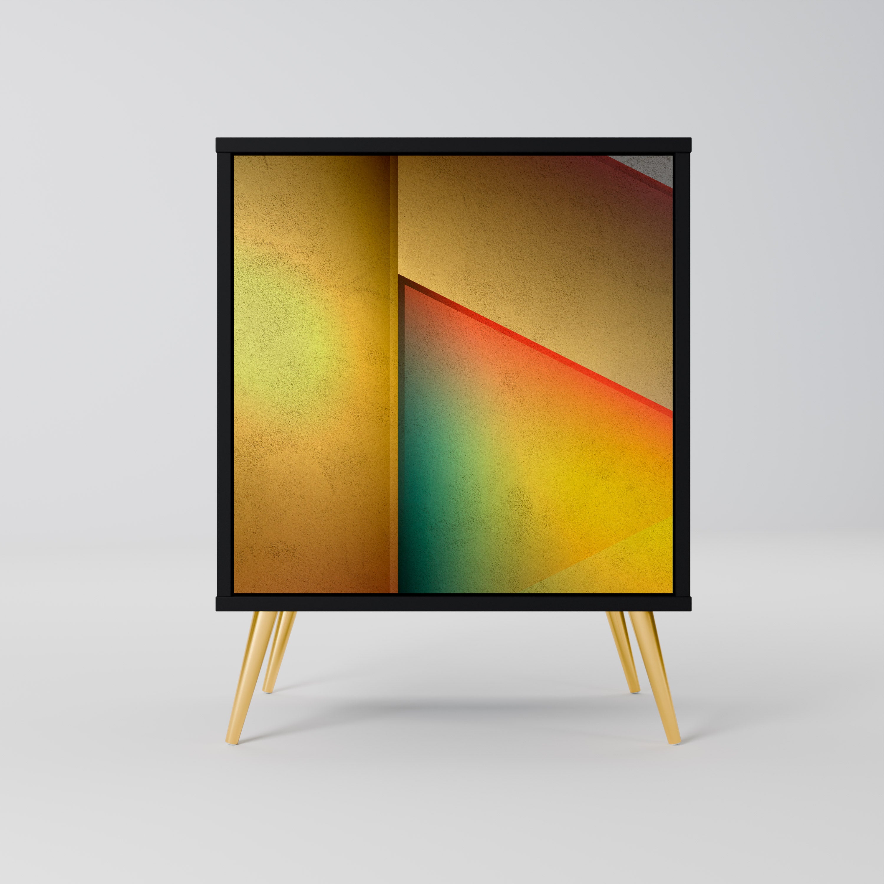 Aparador de una puerta PIERCING SHARPNESS en acabado negro