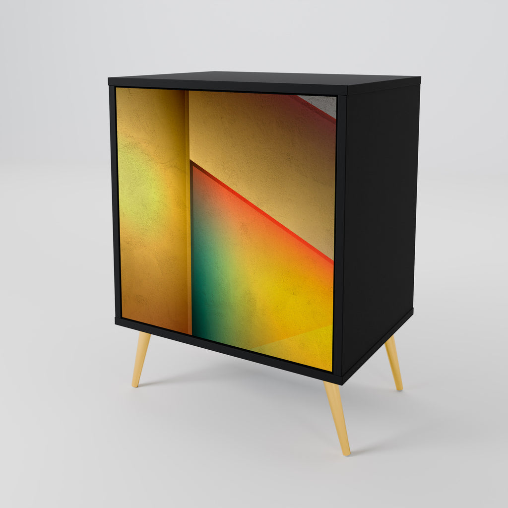 Aparador de una puerta PIERCING SHARPNESS en acabado negro