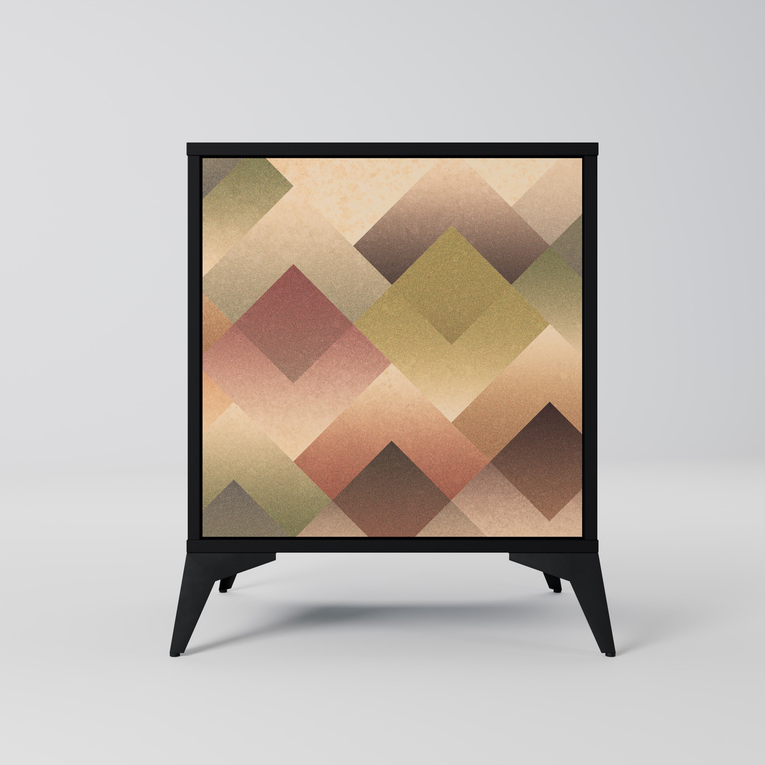 Aparador GEOMETRIC FUSION de 1 puerta en acabado negro