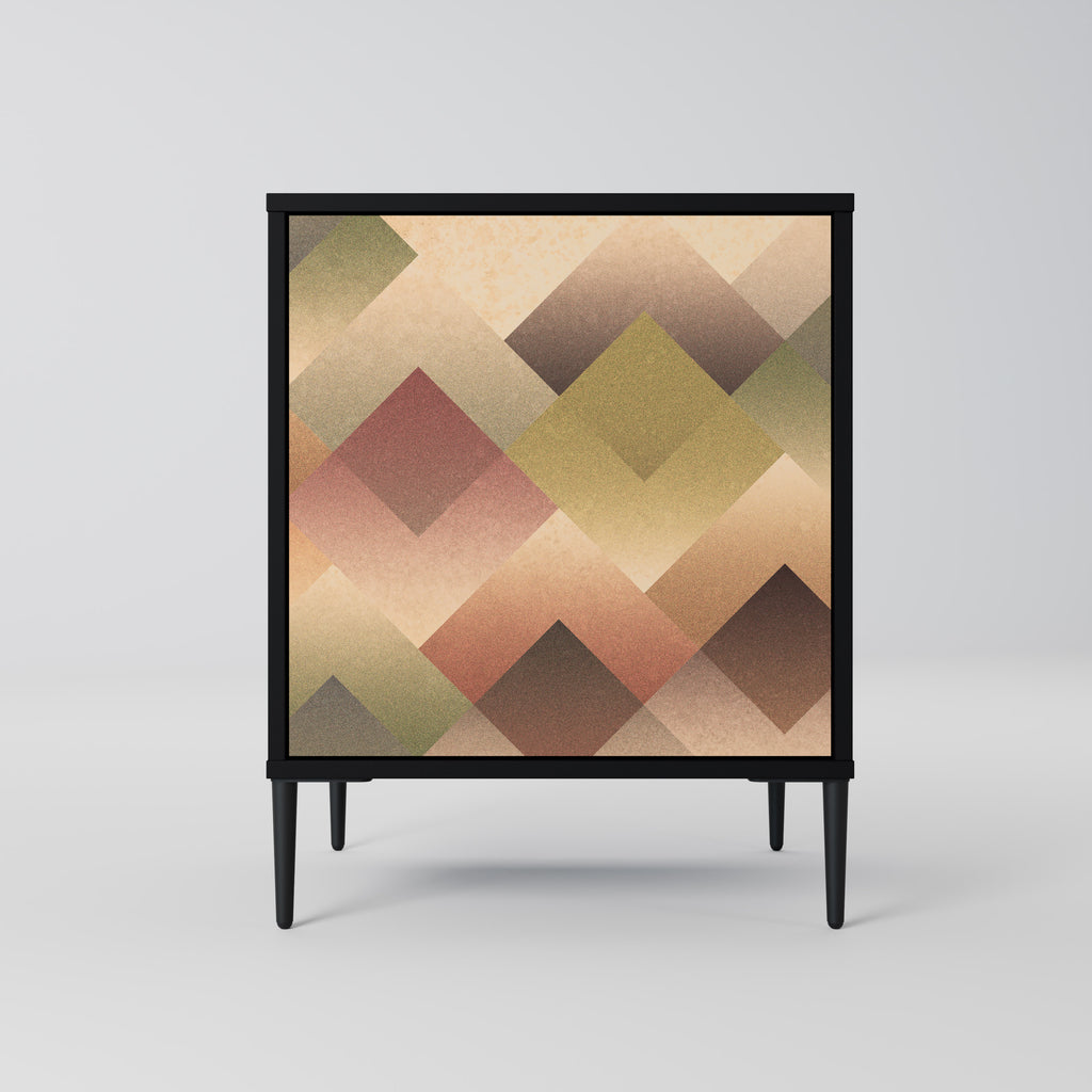 Aparador GEOMETRIC FUSION de 1 puerta en acabado negro