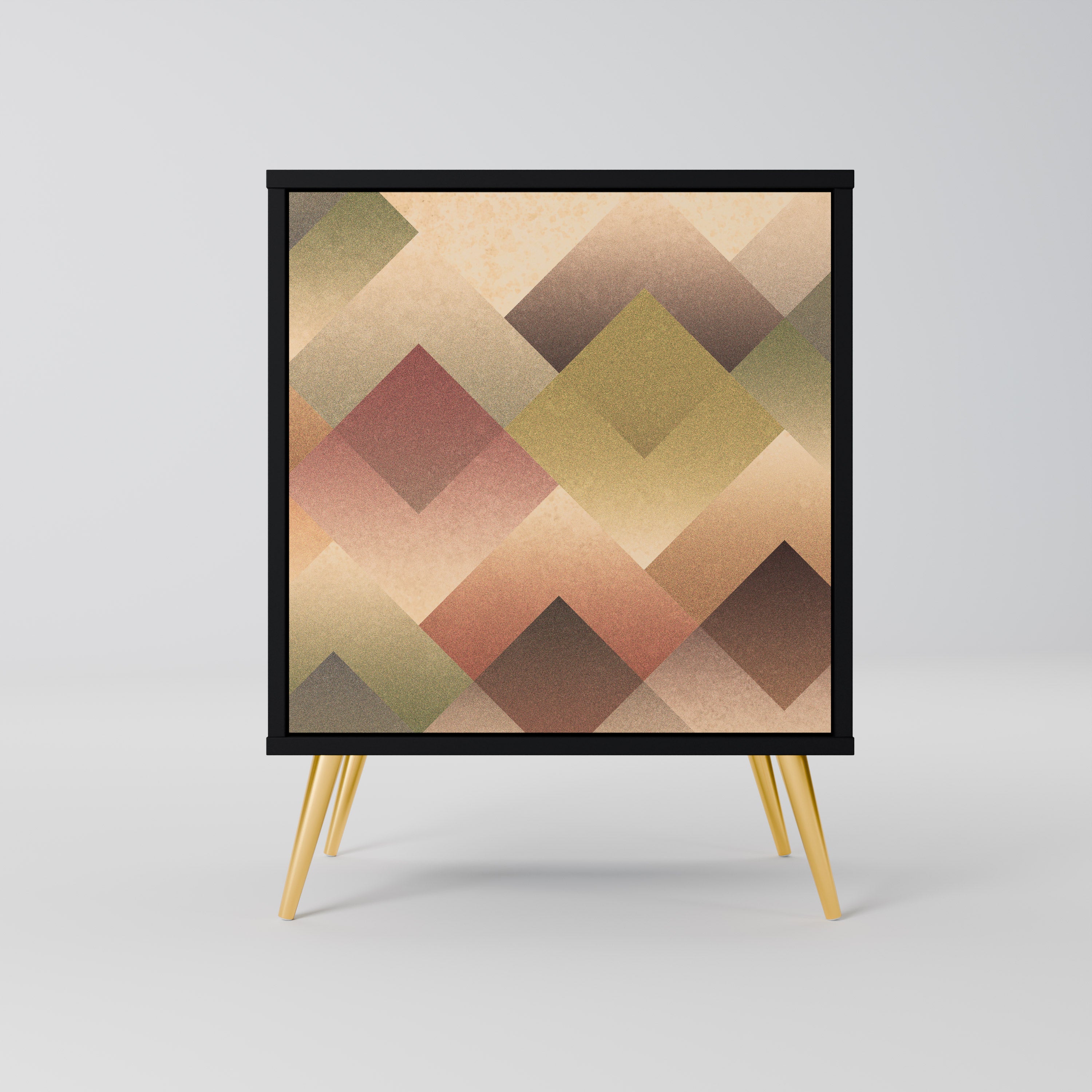 Aparador GEOMETRIC FUSION de 1 puerta en acabado negro