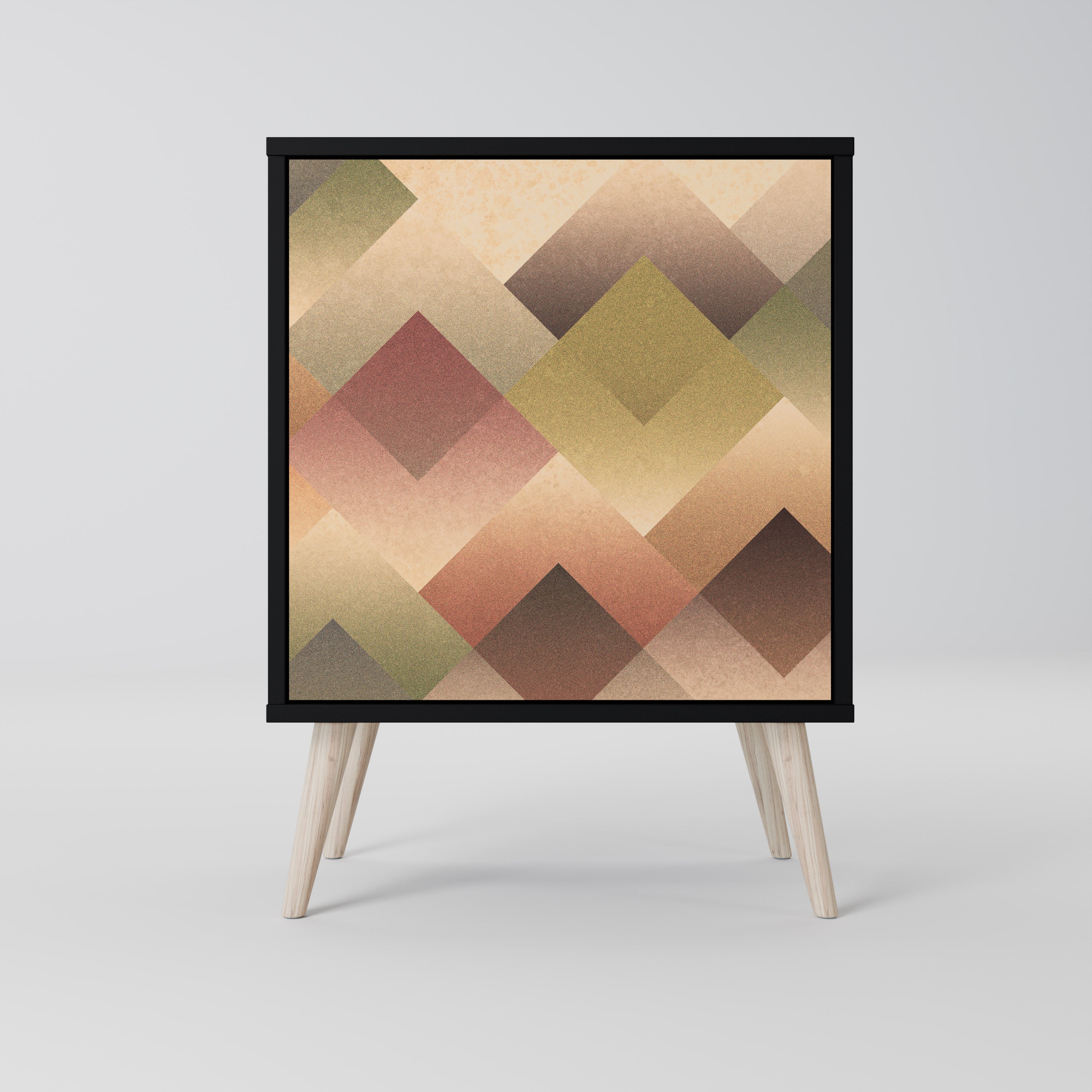 Aparador GEOMETRIC FUSION de 1 puerta en acabado negro