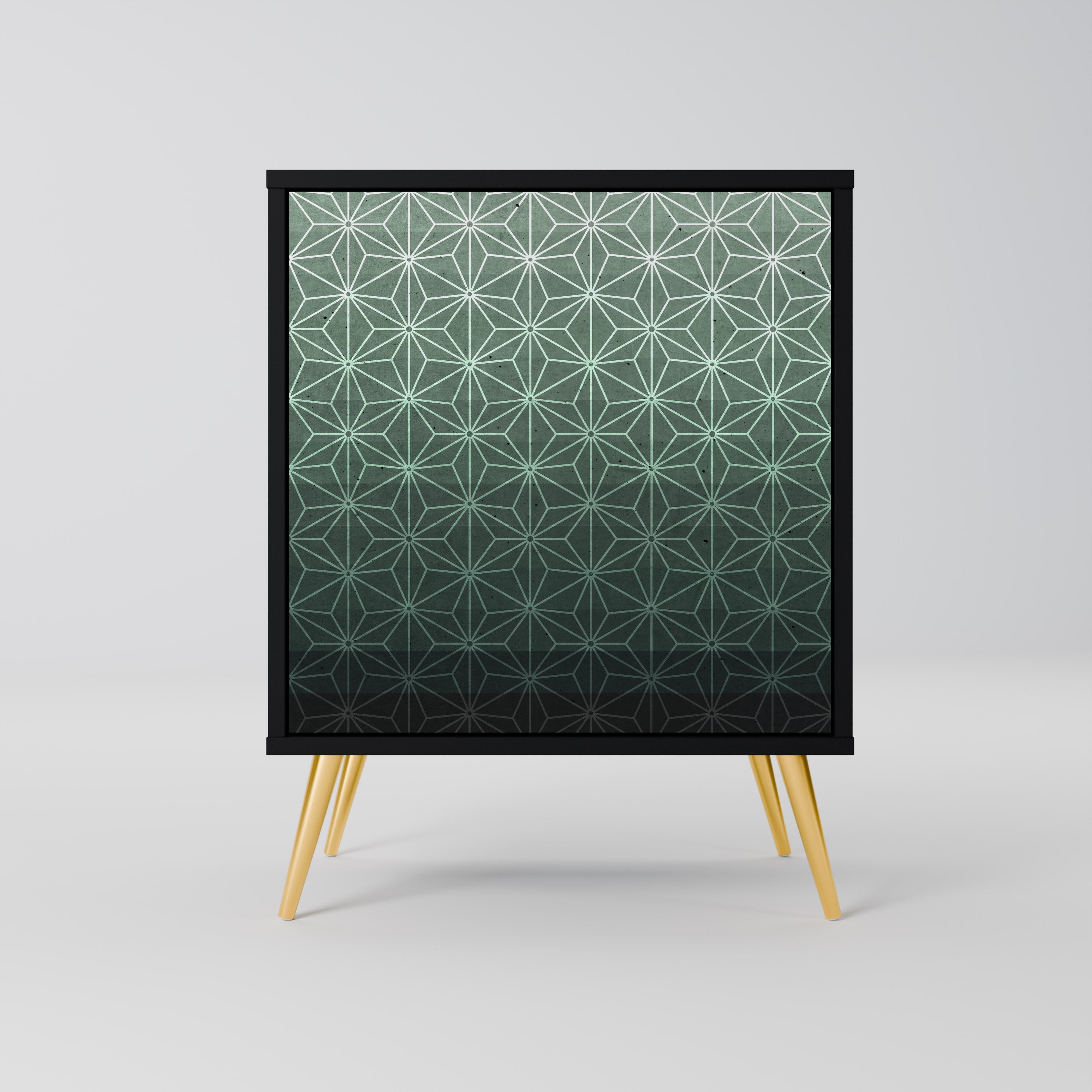 Aparador ORNAMENTAL GLIMMER de 1 puerta en acabado negro