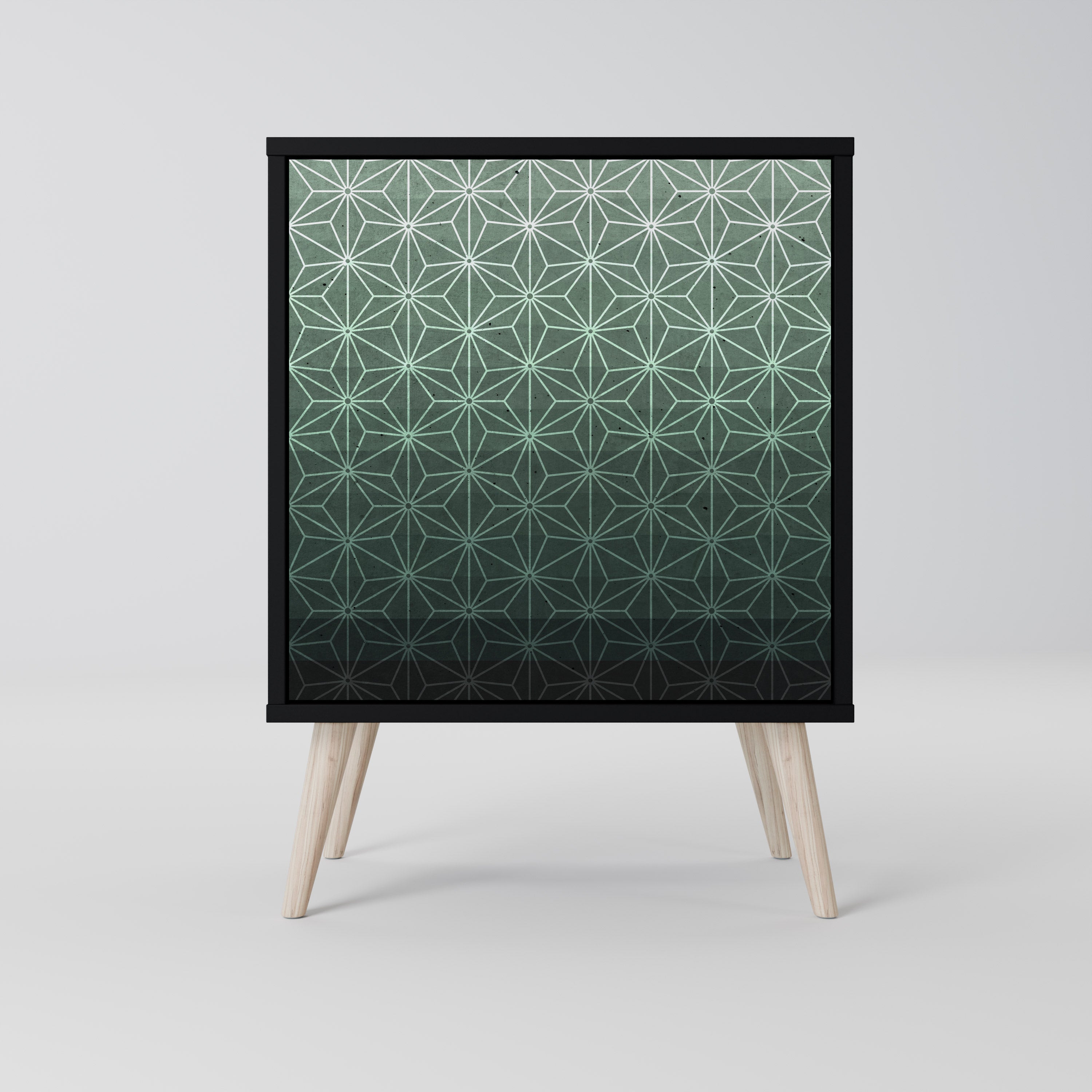 Aparador ORNAMENTAL GLIMMER de 1 puerta en acabado negro