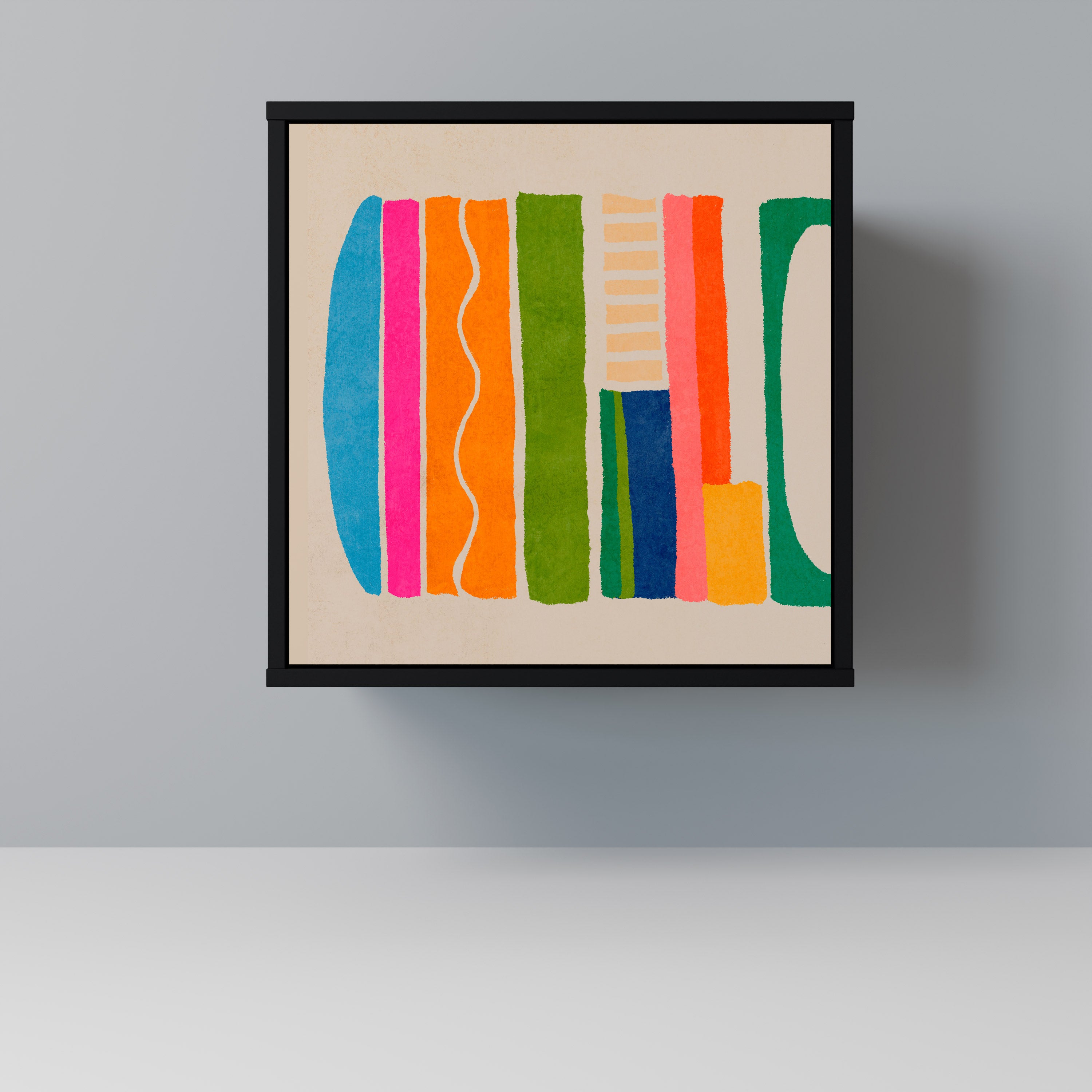 Aparador GEOMETRIC SHINE de 1 puerta en acabado negro