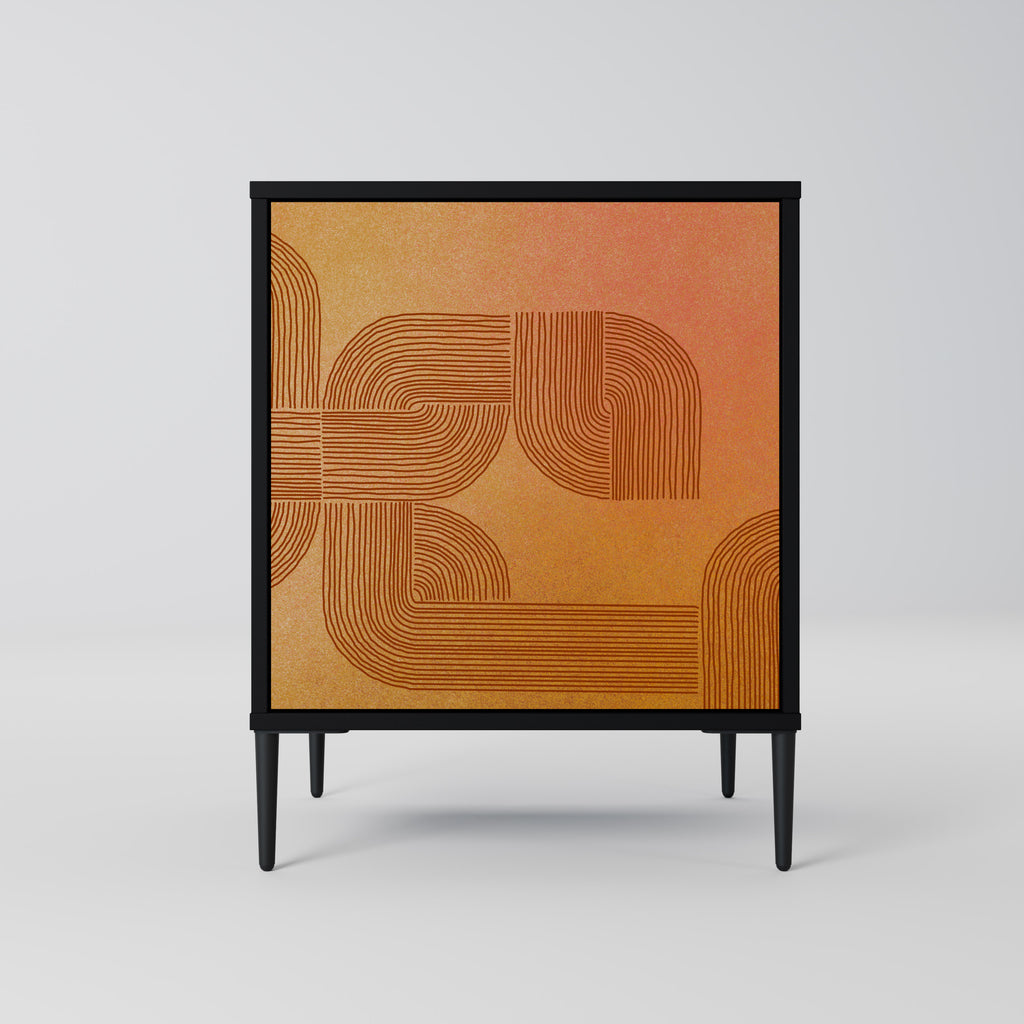 FORTALECIENDO LA RELACIÓN APARADOR DE 1 PUERTA EN ACABADO NEGRO