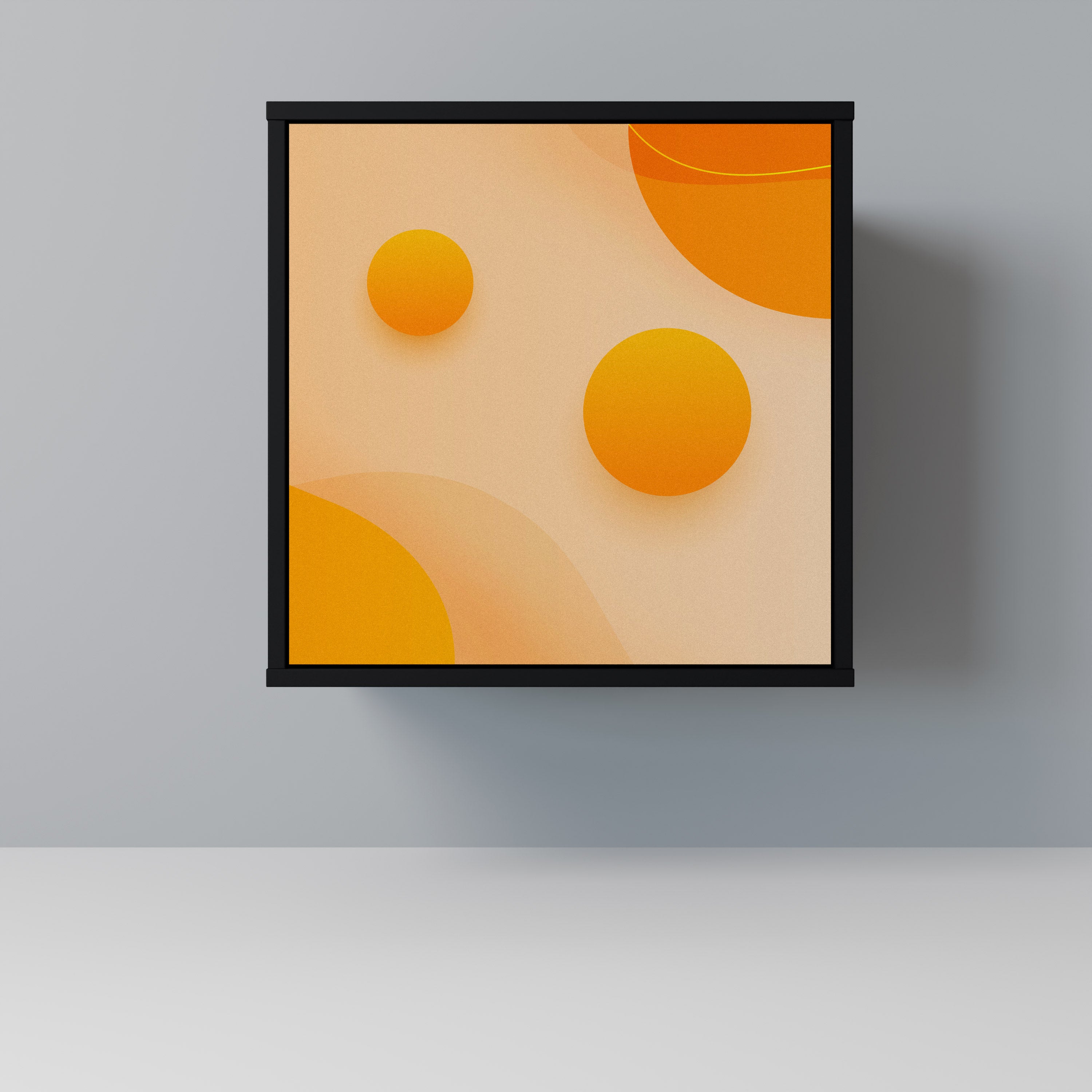 Aparador ORANGE ARRANGEMENT de 1 puerta en acabado negro