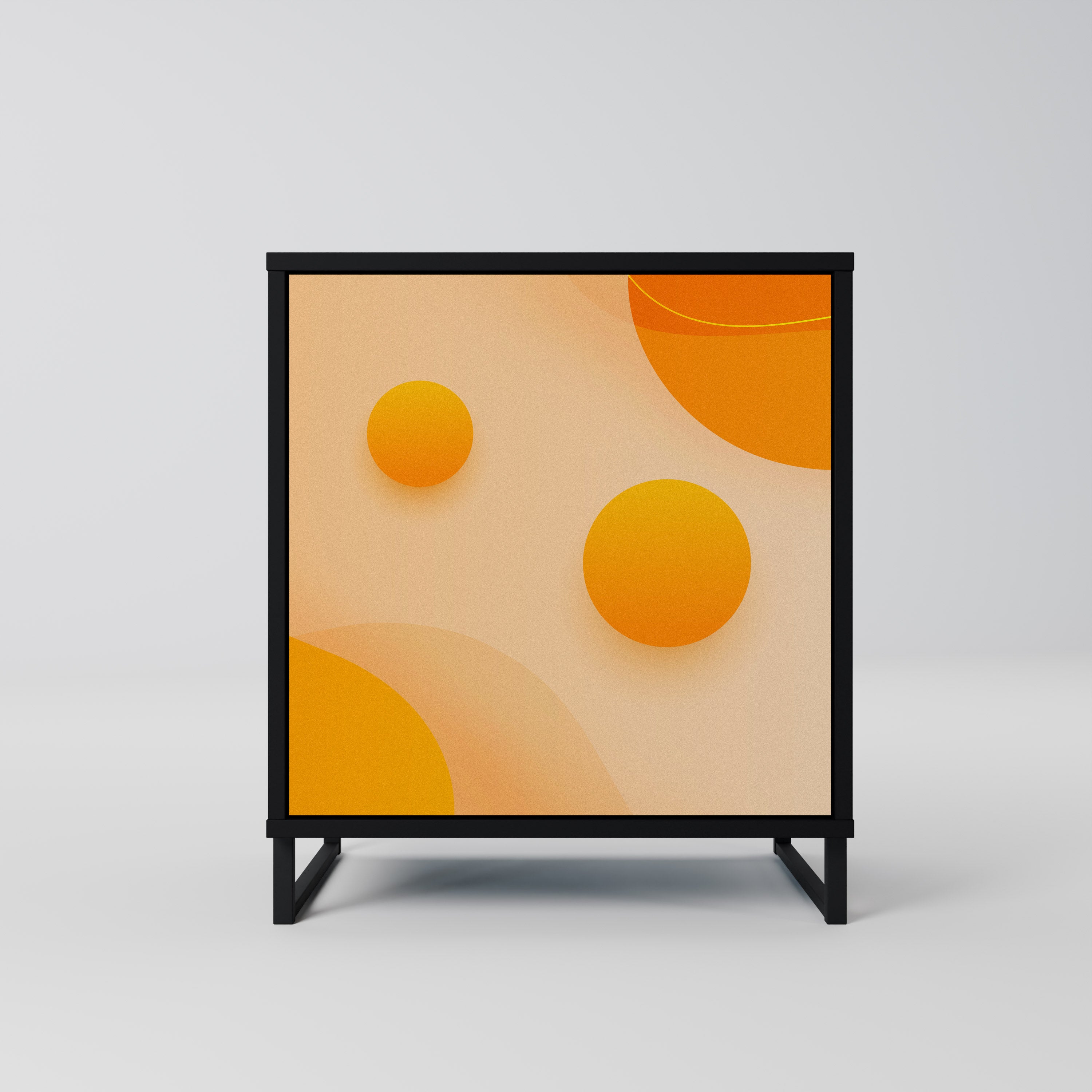 Aparador ORANGE ARRANGEMENT de 1 puerta en acabado negro