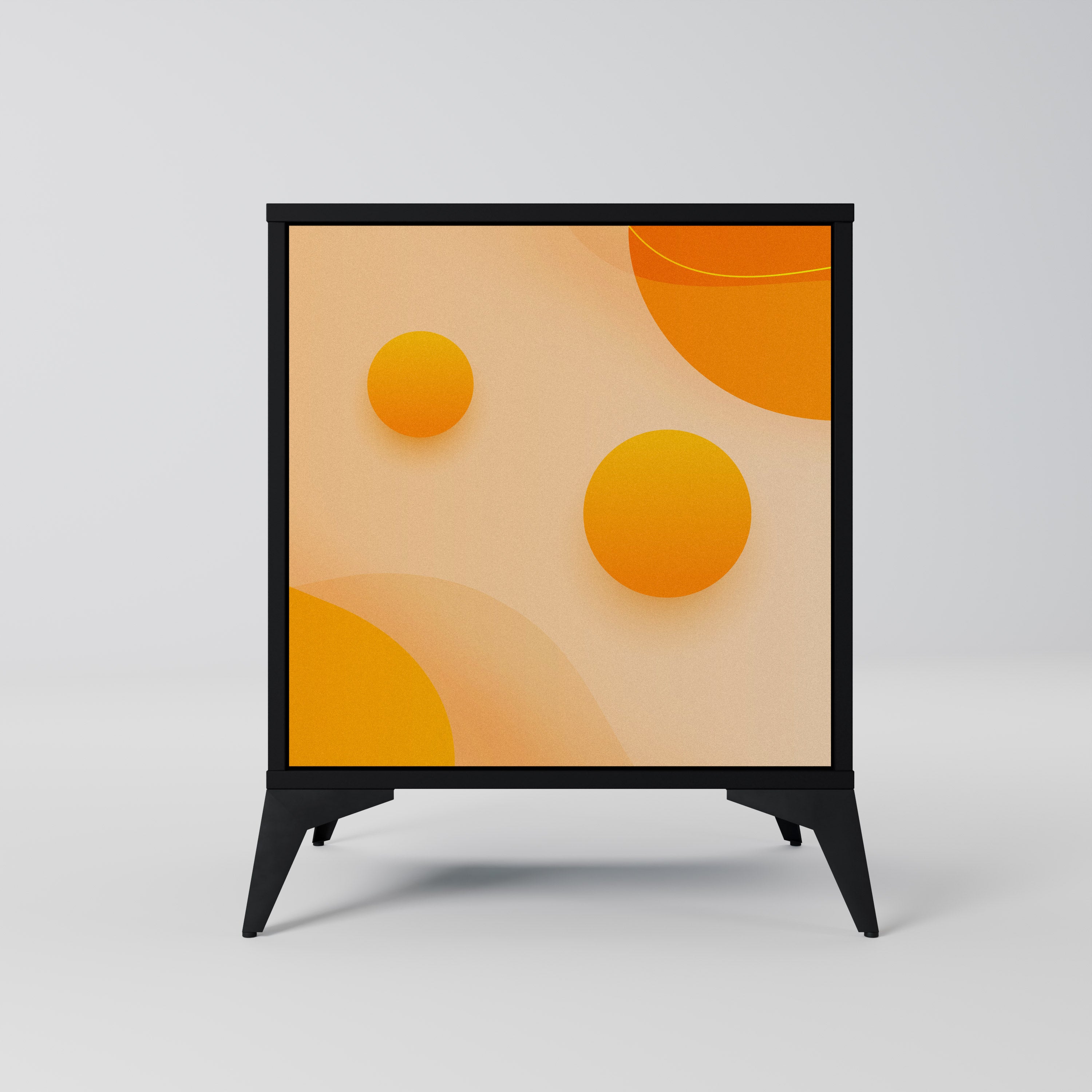 Aparador ORANGE ARRANGEMENT de 1 puerta en acabado negro