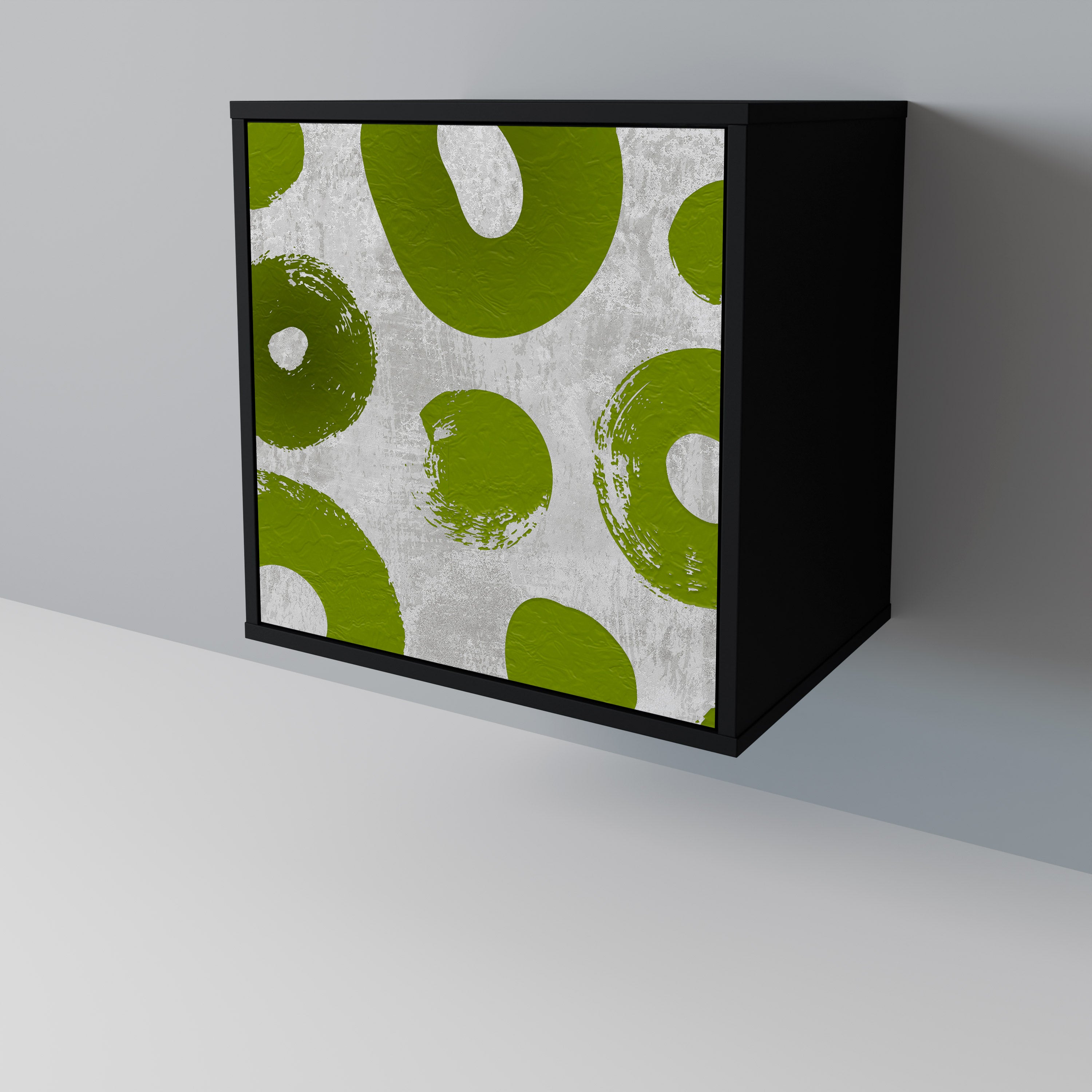 Aparador GREEN RHAPSODY de 1 puerta en acabado negro