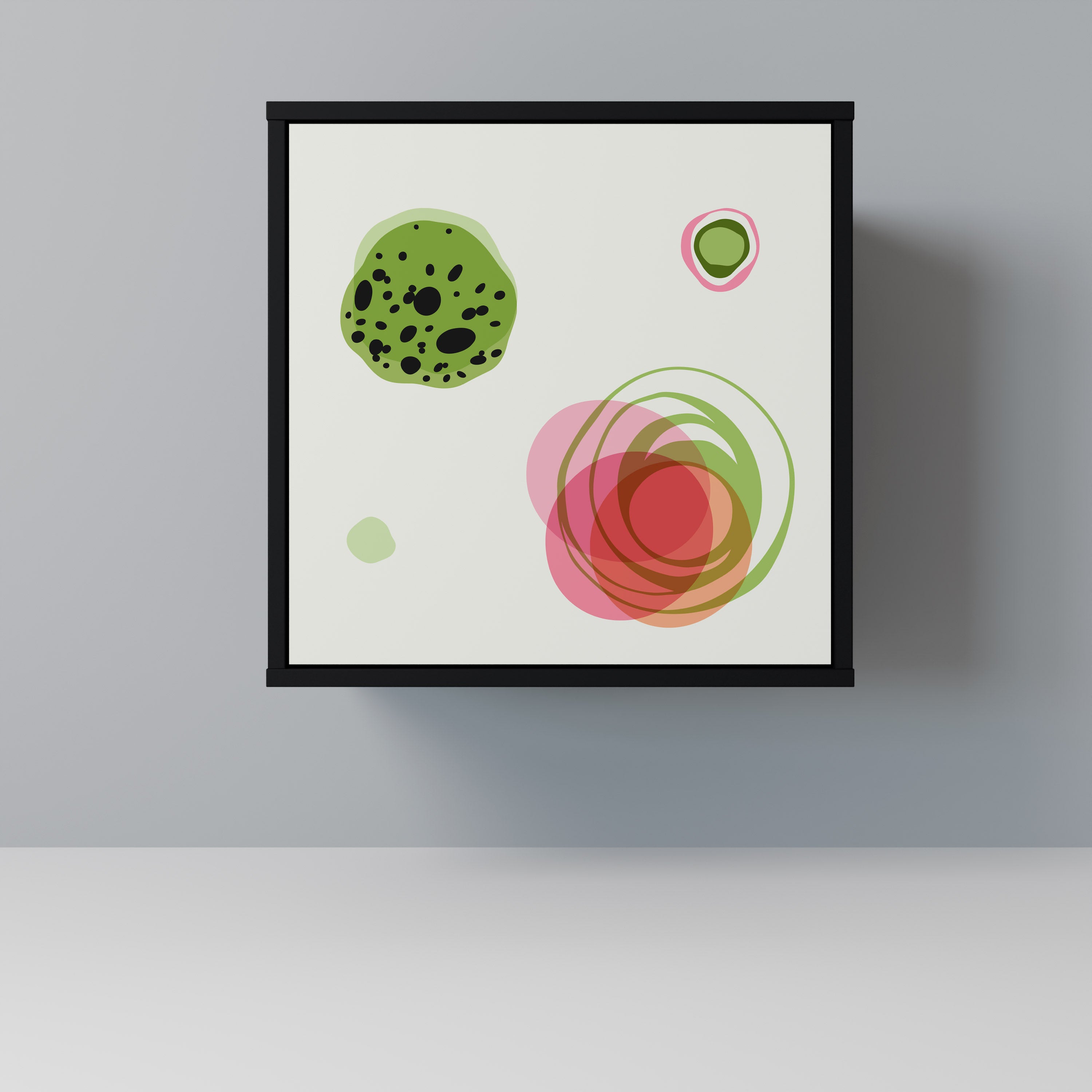 Aparador COLORFUL COSMOS de 1 puerta en acabado negro