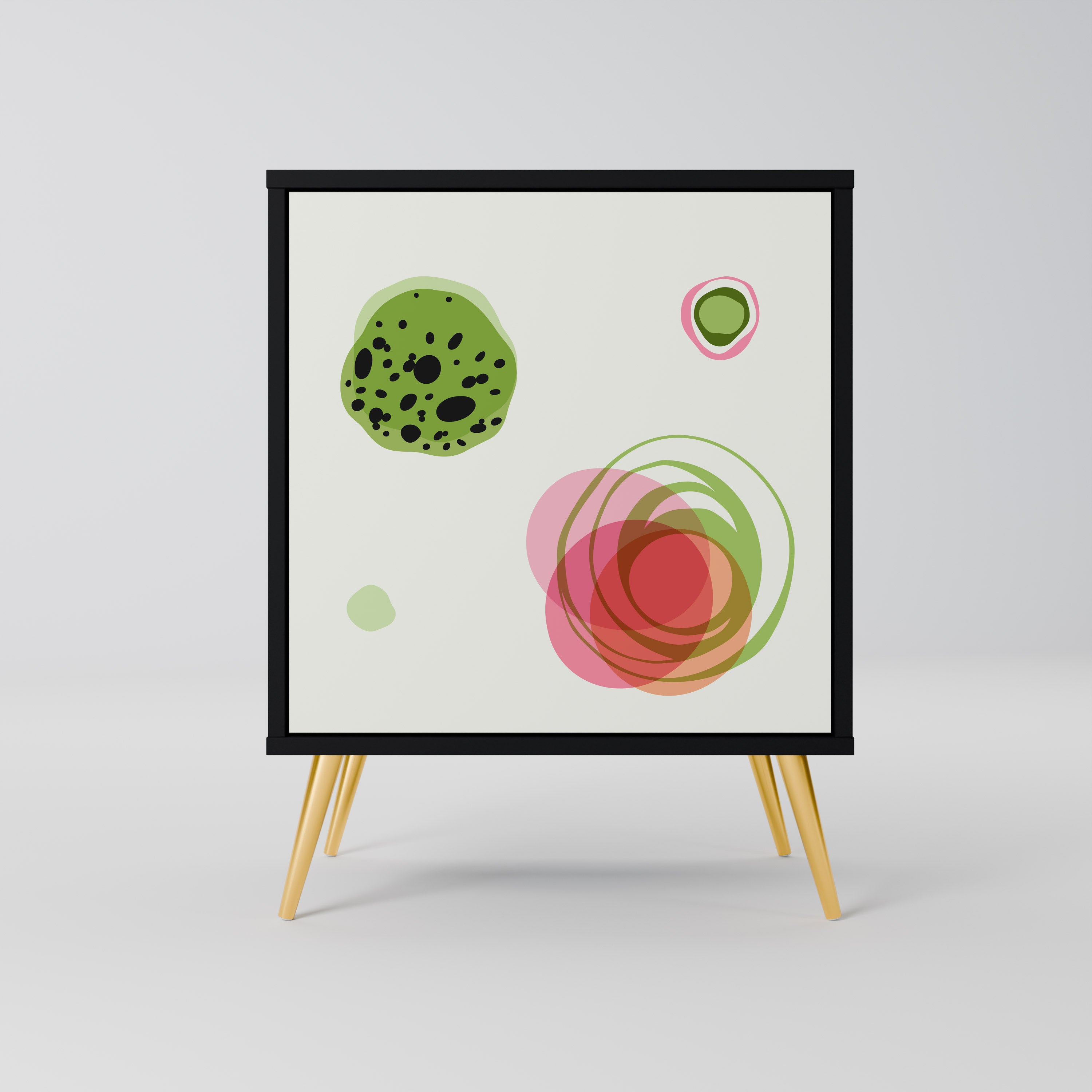 Aparador COLORFUL COSMOS de 1 puerta en acabado negro