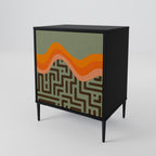 SIMPLE SOLUTIONS 1-Door Sideboard in Black Finish
