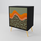 SIMPLE SOLUTIONS 1-Door Sideboard in Black Finish