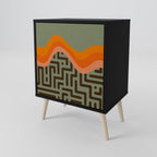 SIMPLE SOLUTIONS 1-Door Sideboard in Black Finish