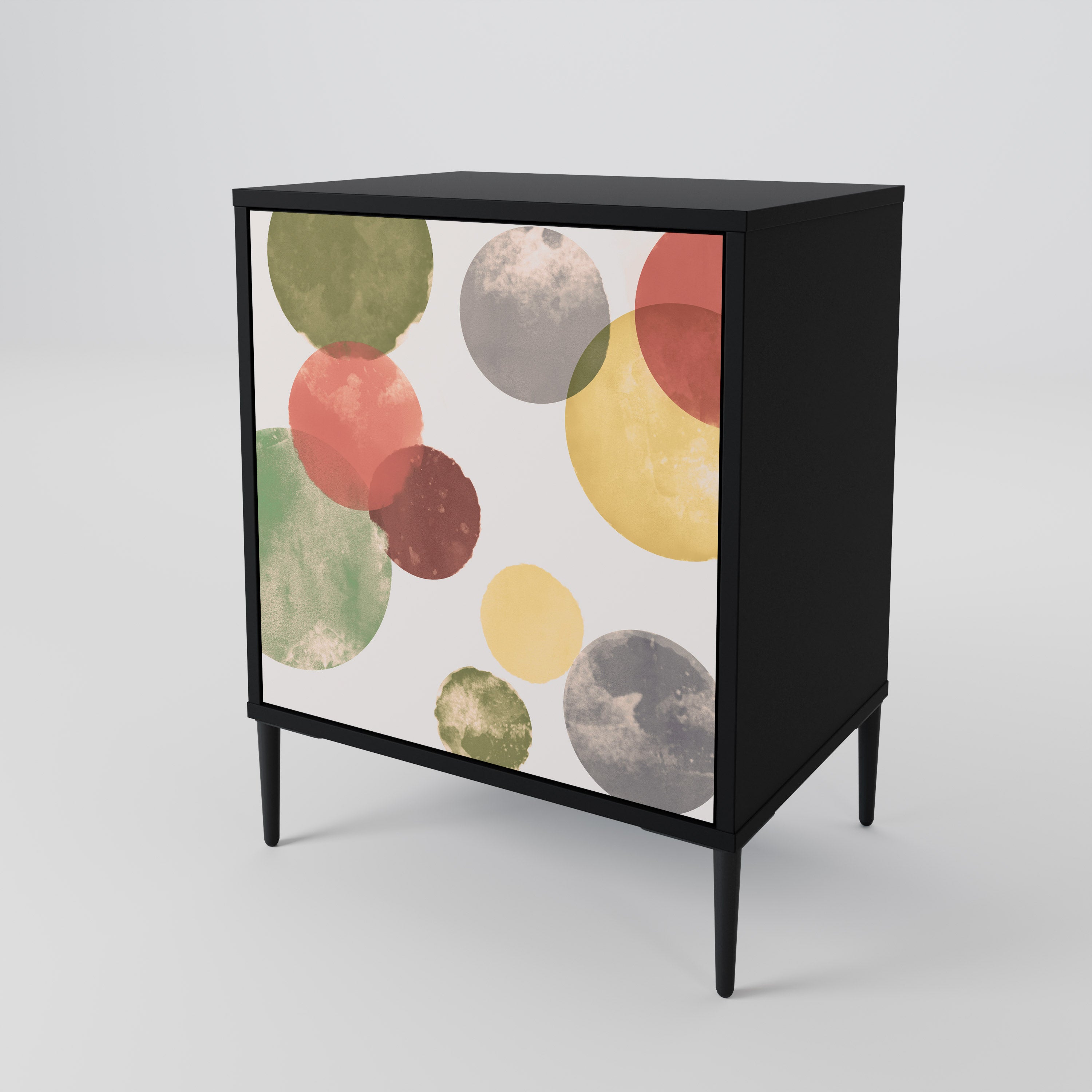 Aparador FLEETING HAPPINESS de 1 puerta en acabado negro