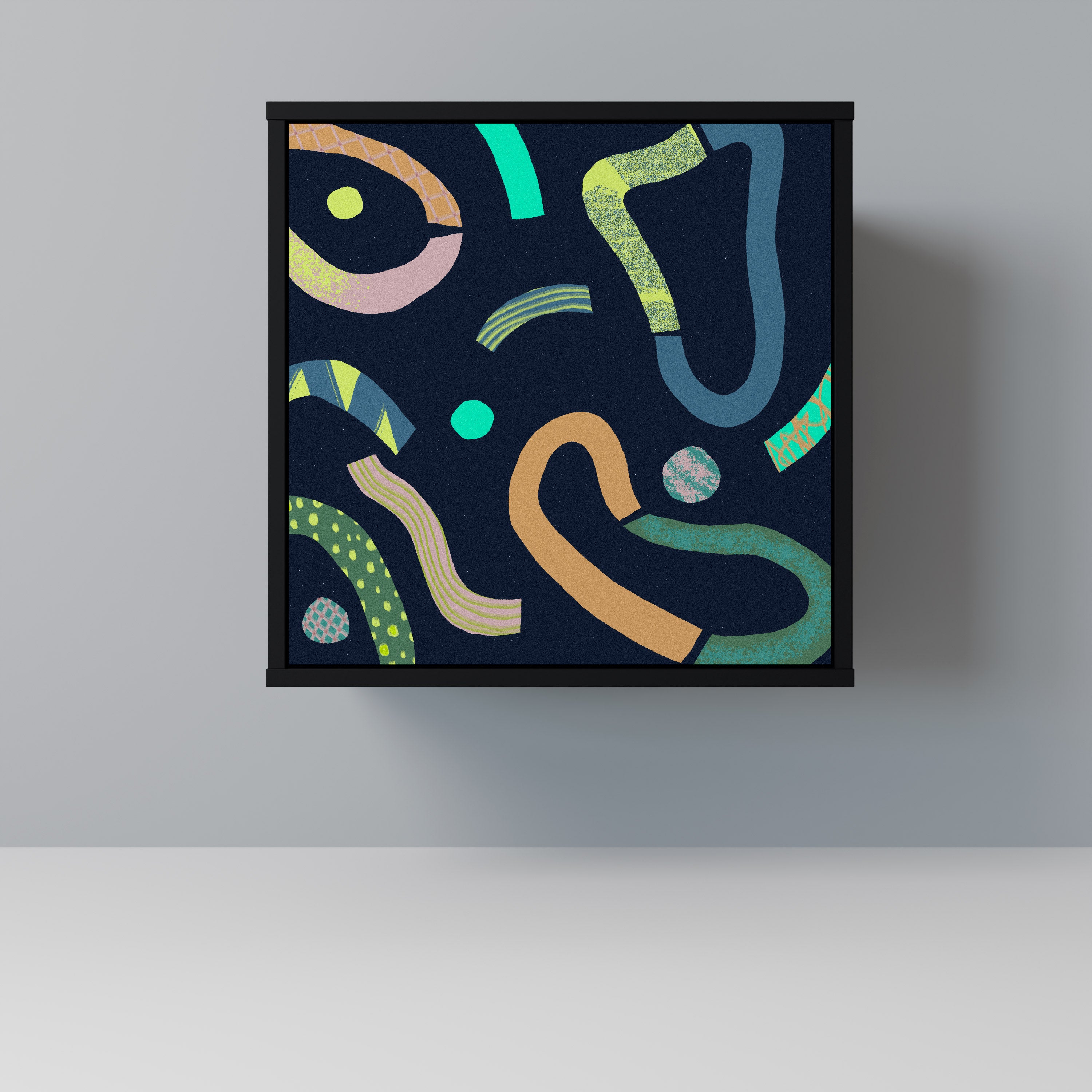 Aparador CONTRAST DANCE de 1 puerta en acabado negro