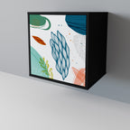 BOTANICAL HURRICANE Aparador de 1 Puerta en Acabado Negro