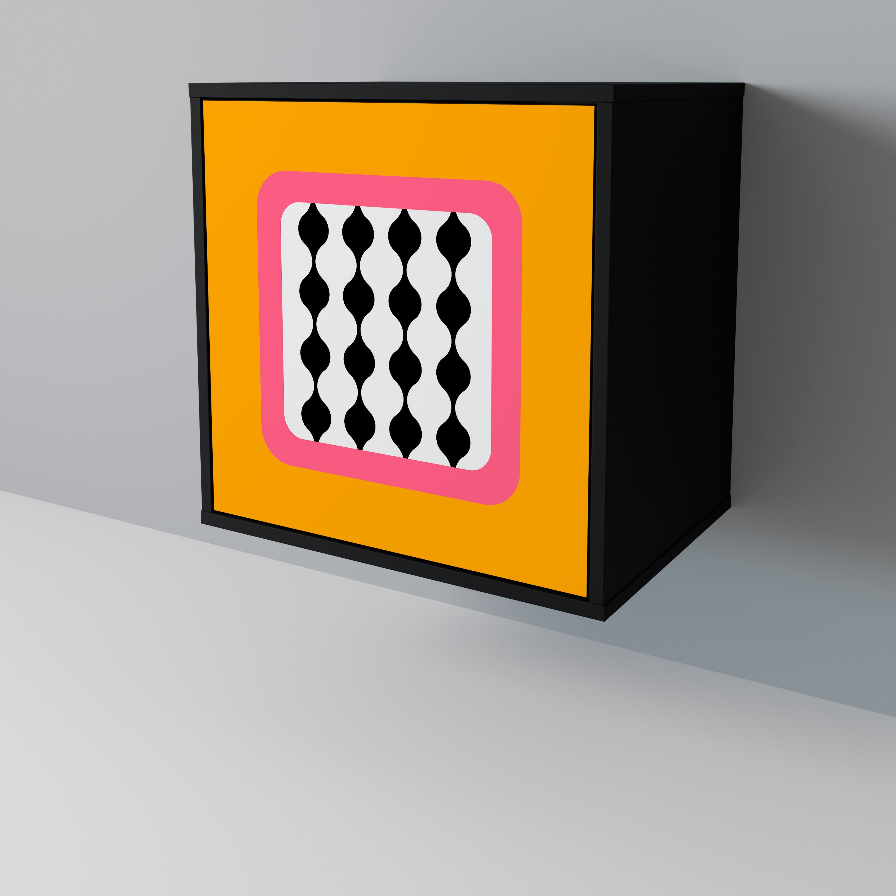 Aparador de 1 puerta LÁGRIMAS EN EL CIELO en acabado negro