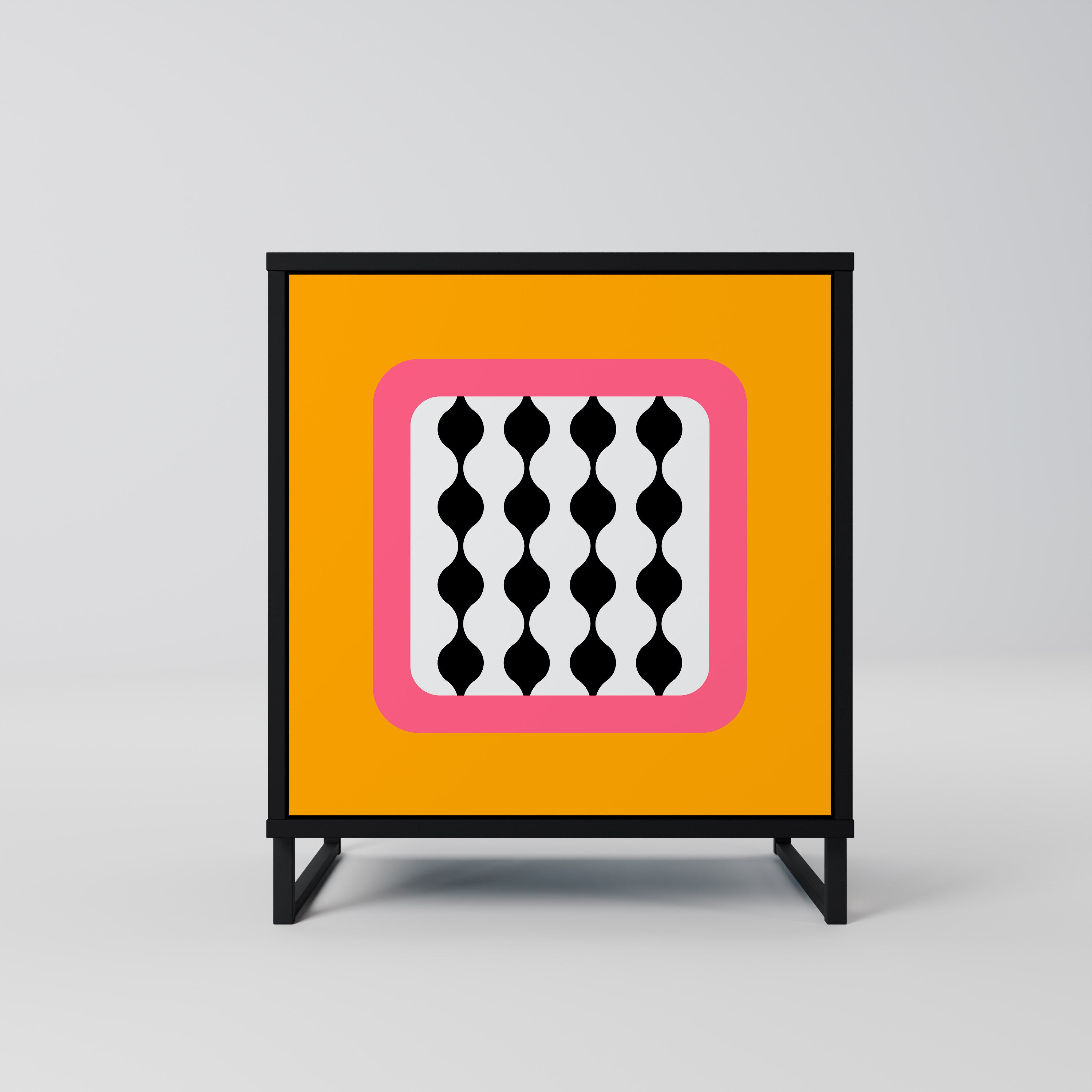 Aparador de 1 puerta LÁGRIMAS EN EL CIELO en acabado negro