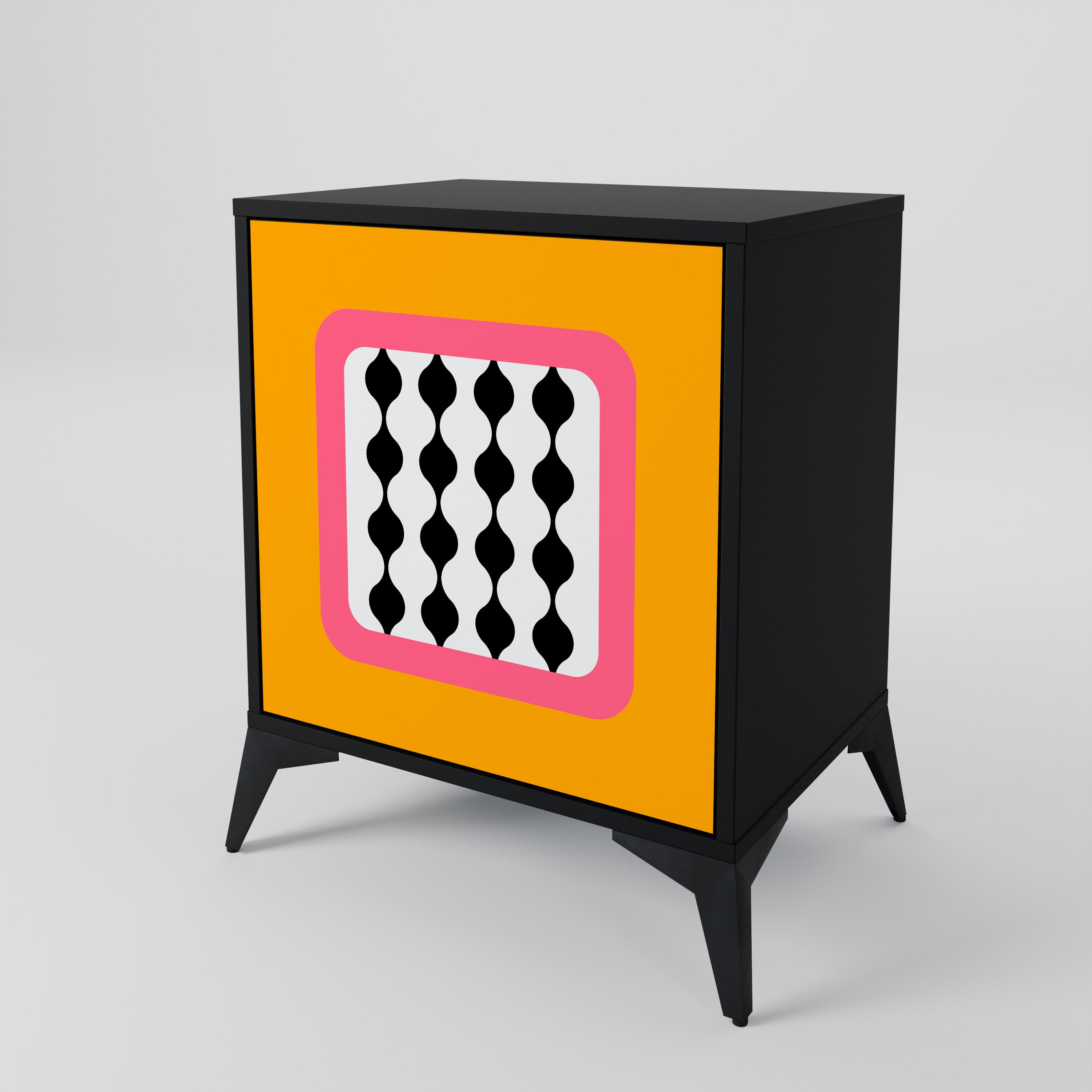 Aparador de 1 puerta LÁGRIMAS EN EL CIELO en acabado negro