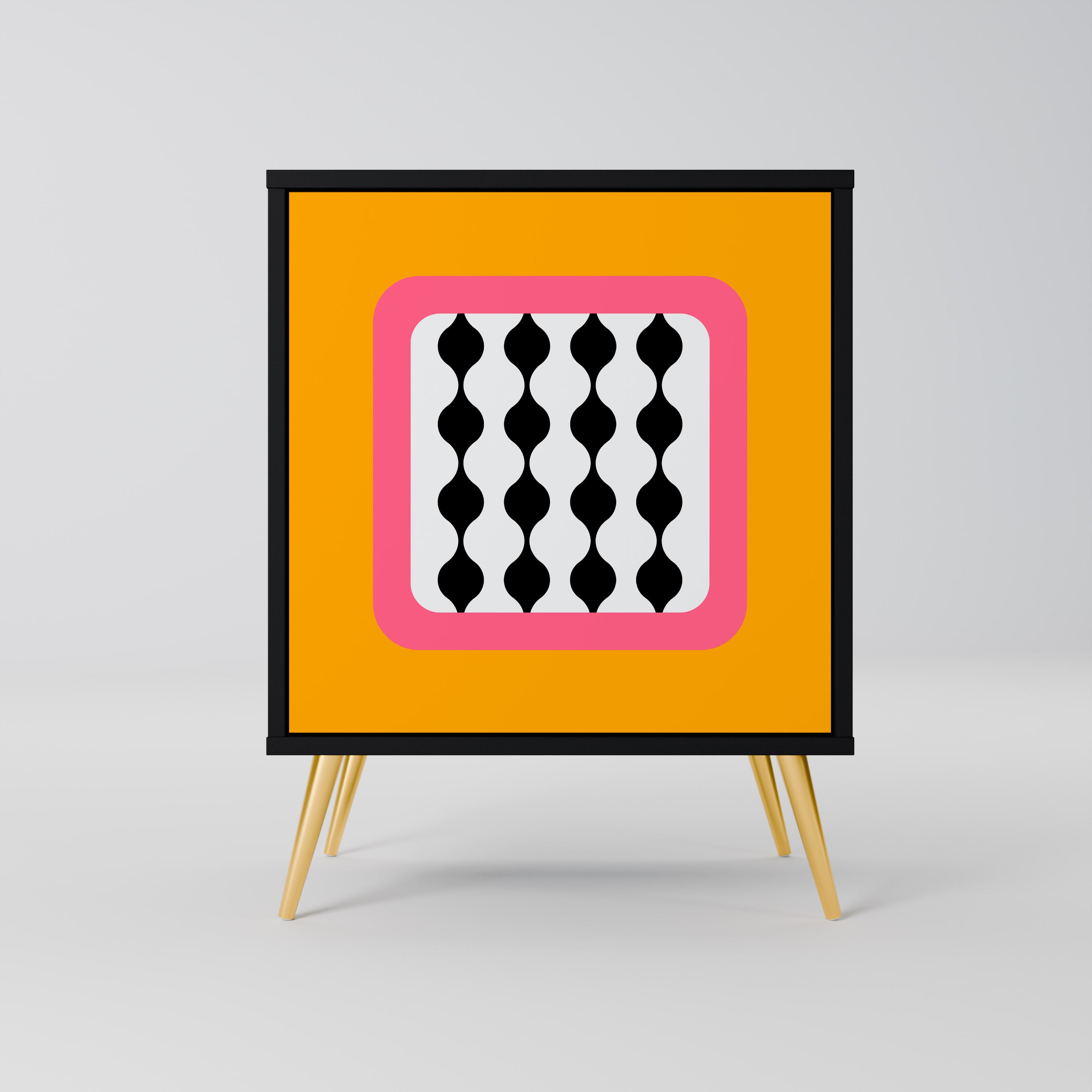 Aparador de 1 puerta LÁGRIMAS EN EL CIELO en acabado negro