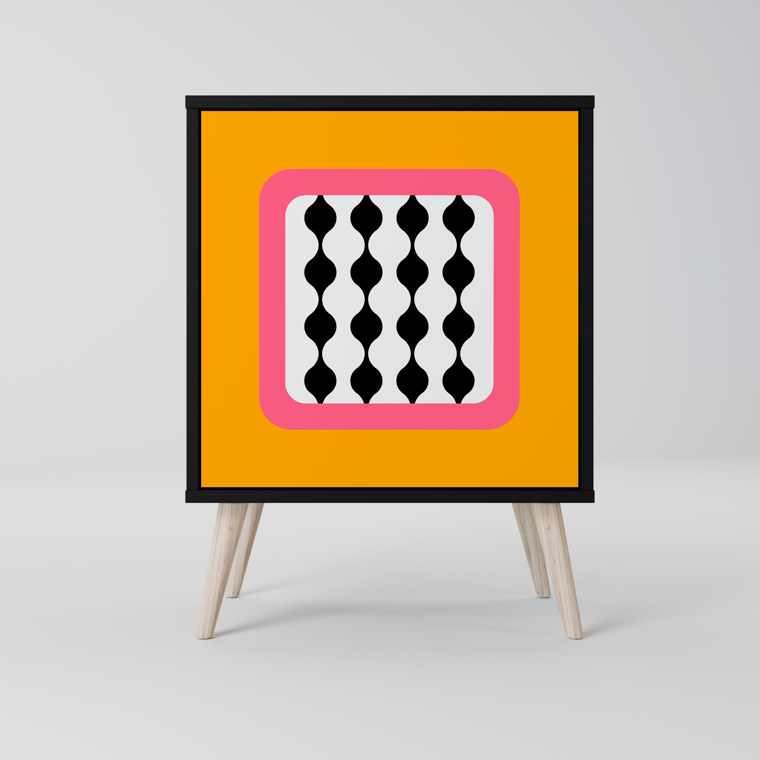 Aparador de 1 puerta LÁGRIMAS EN EL CIELO en acabado negro