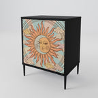 MYSTICAL STRUCTURE 1-Door Sideboard in Black Finish