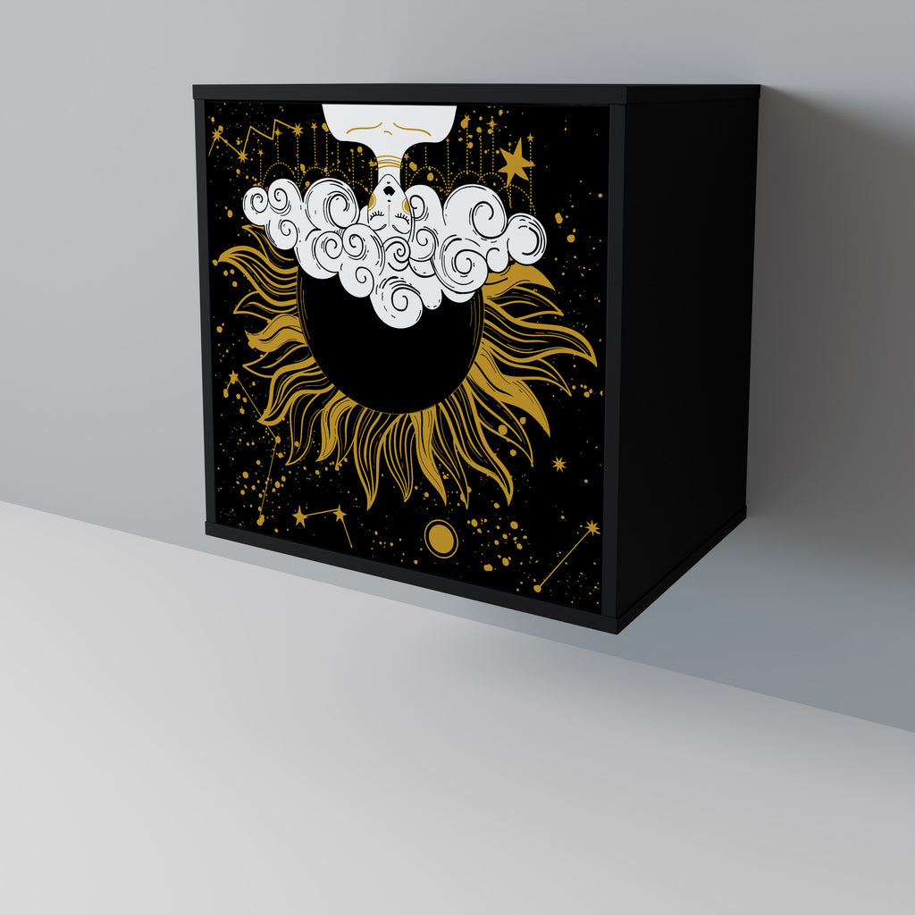 Aparador STELLAR CONSTELLATIONS de 1 puerta en acabado negro