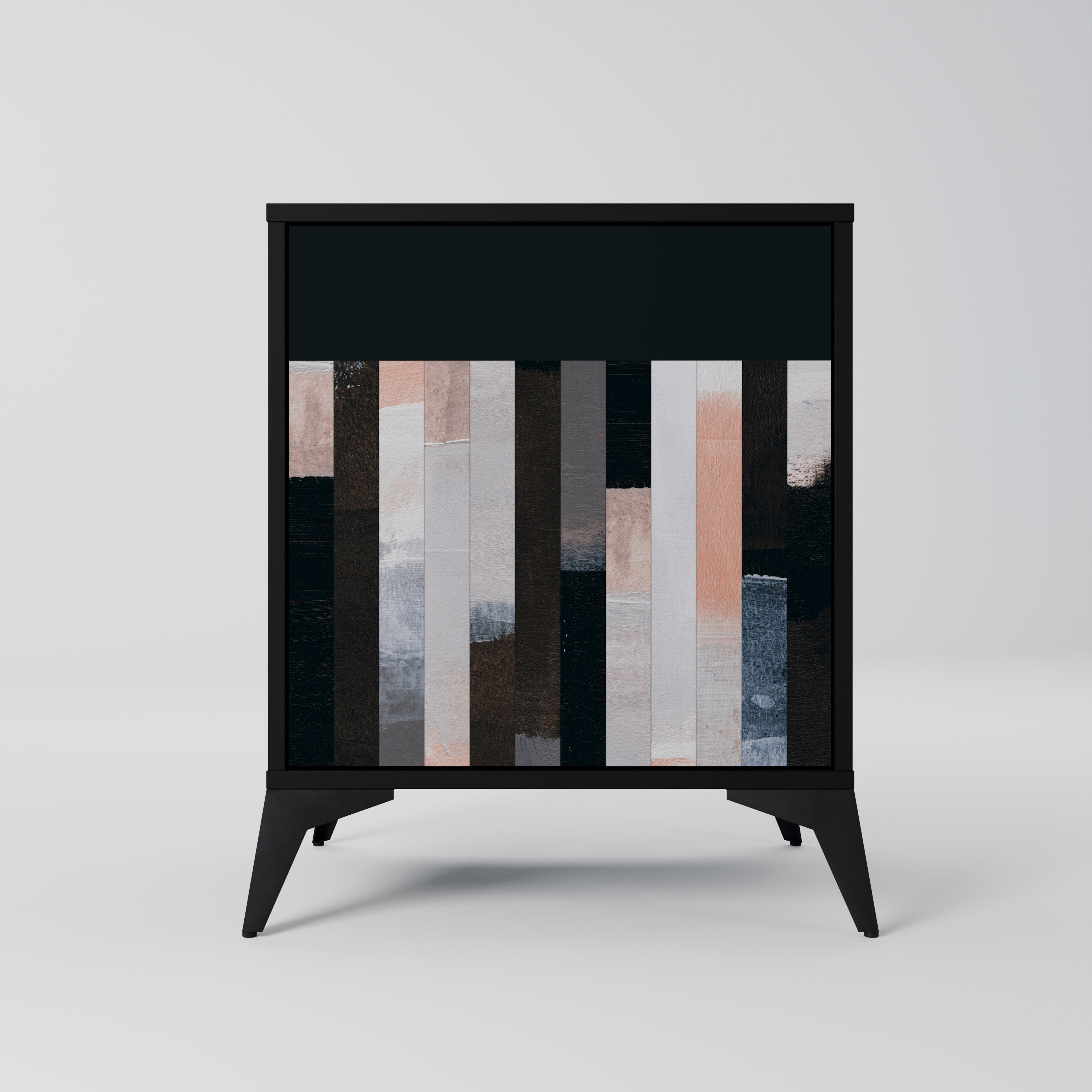 Aparador de una puerta Collage of Rectangles en acabado negro