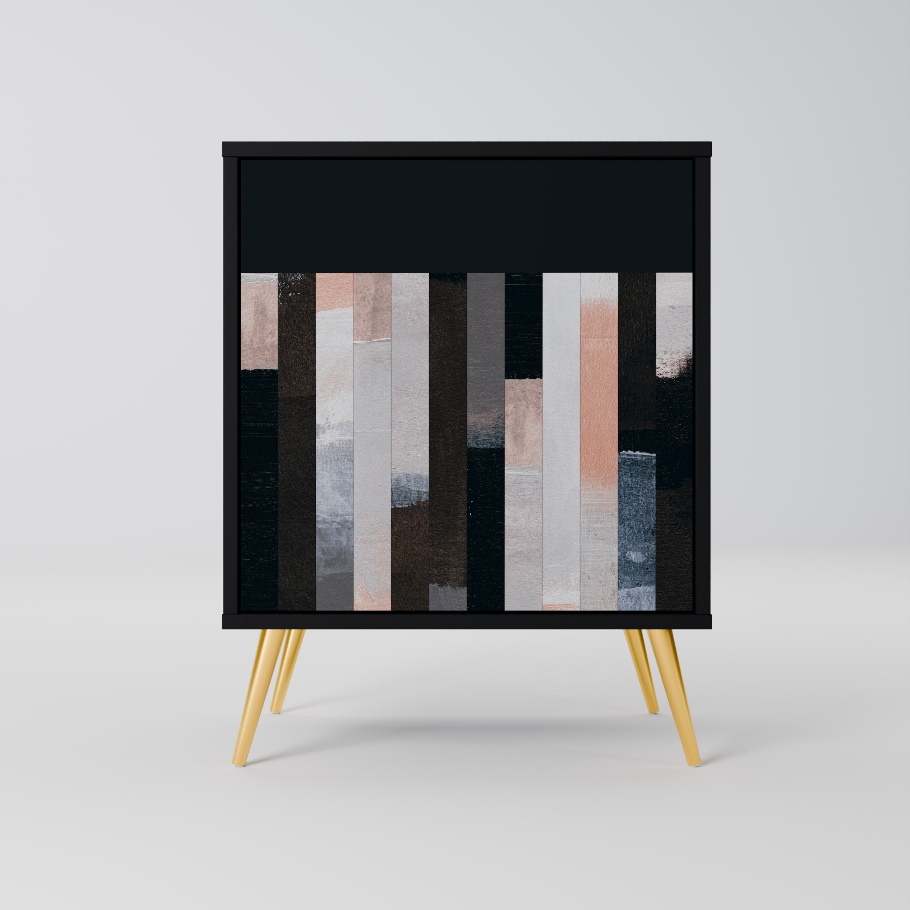 Aparador de una puerta Collage of Rectangles en acabado negro