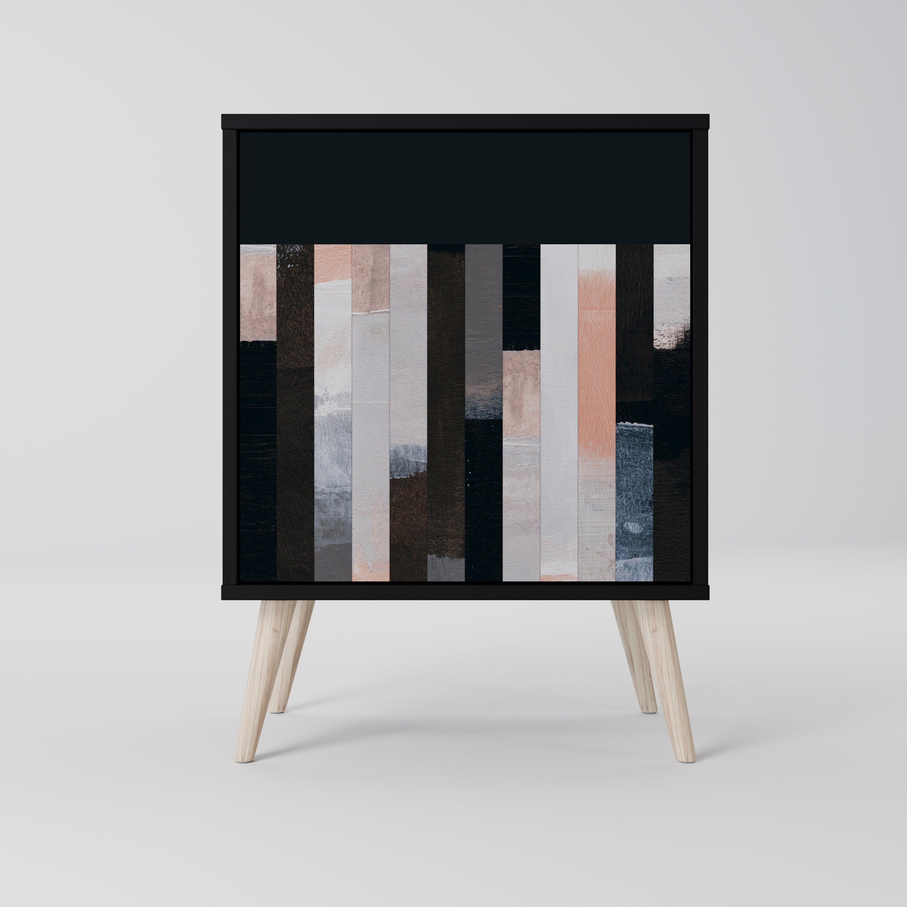 Aparador de una puerta Collage of Rectangles en acabado negro