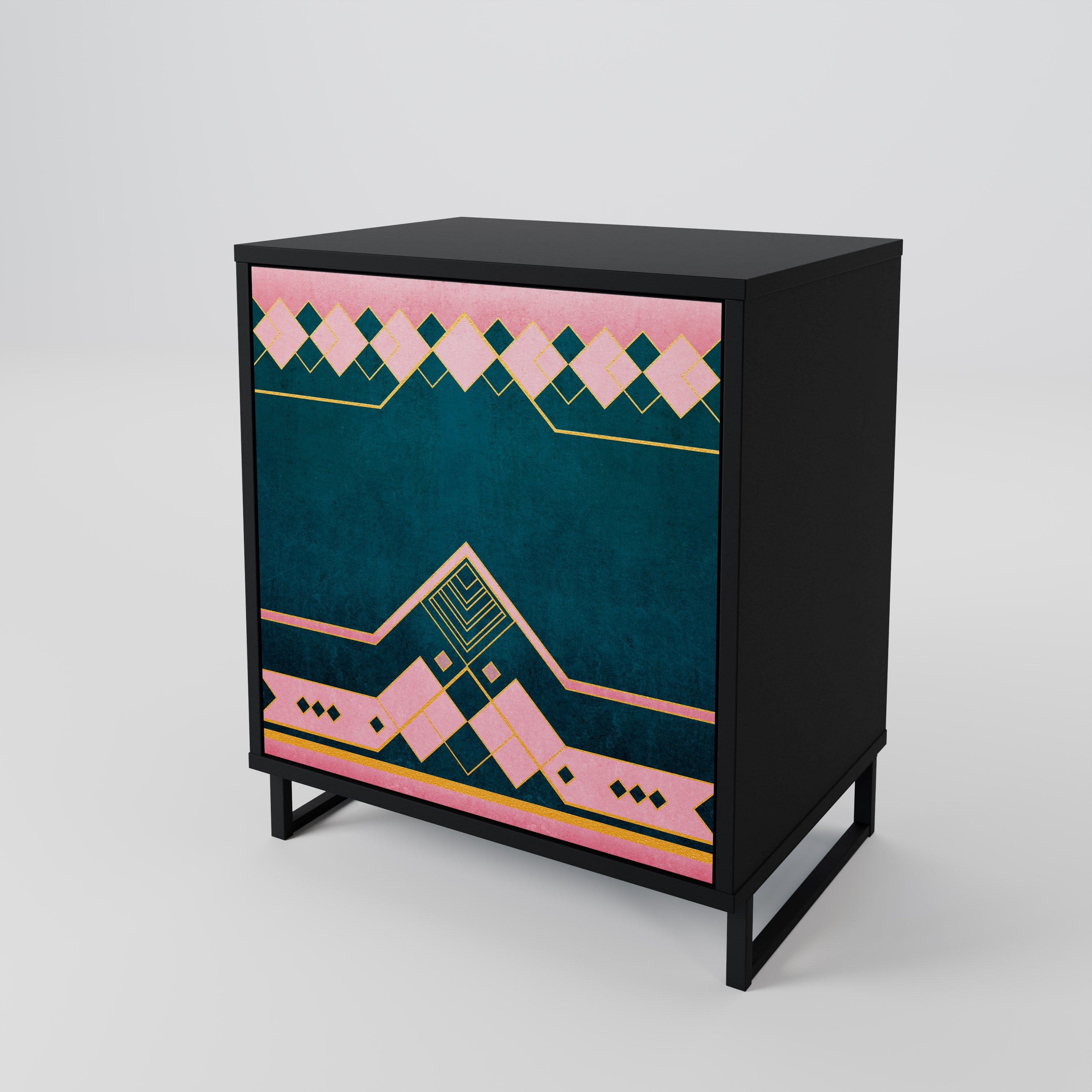 Aparador ROYAL COMPOSITION de 1 puerta en acabado negro