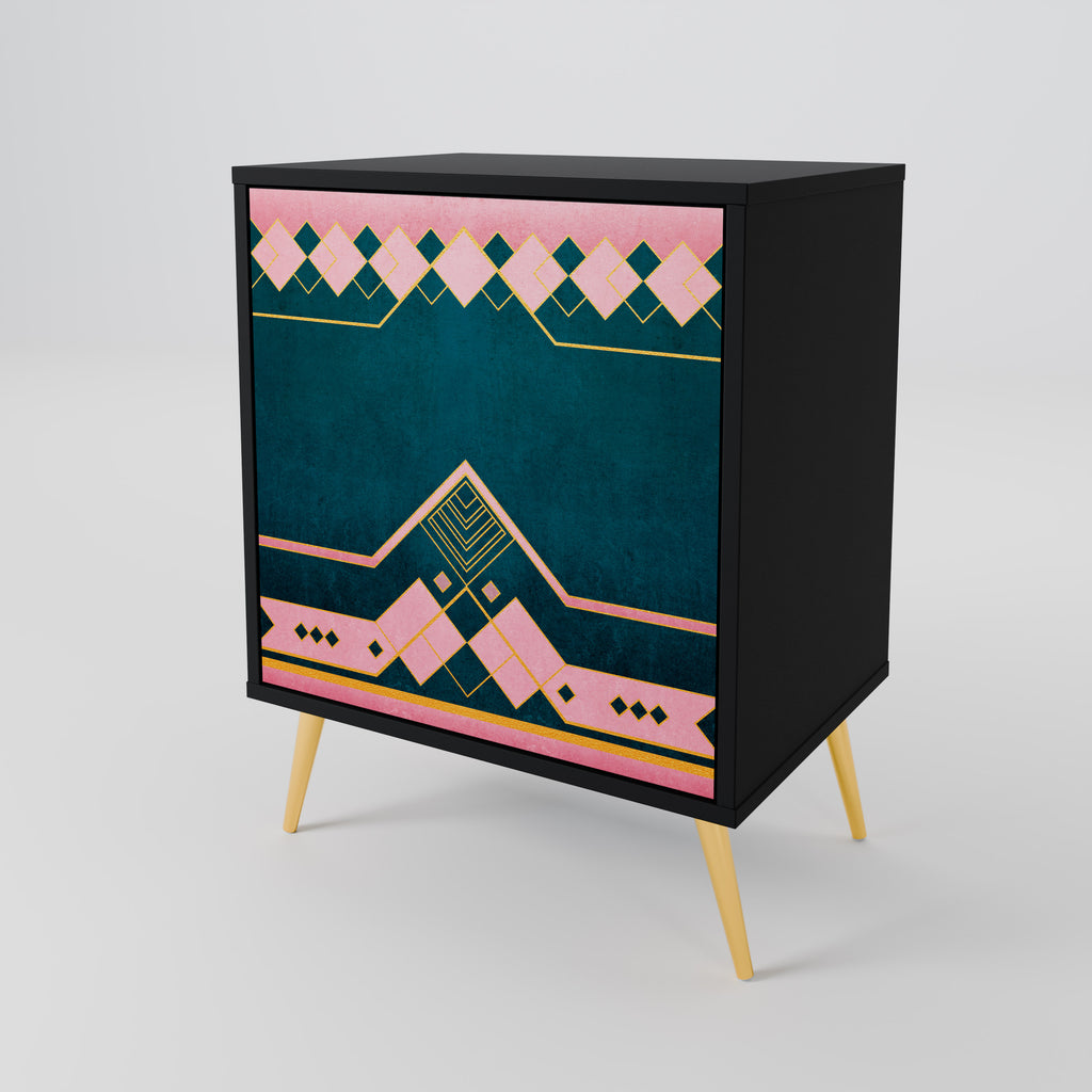 Aparador ROYAL COMPOSITION de 1 puerta en acabado negro