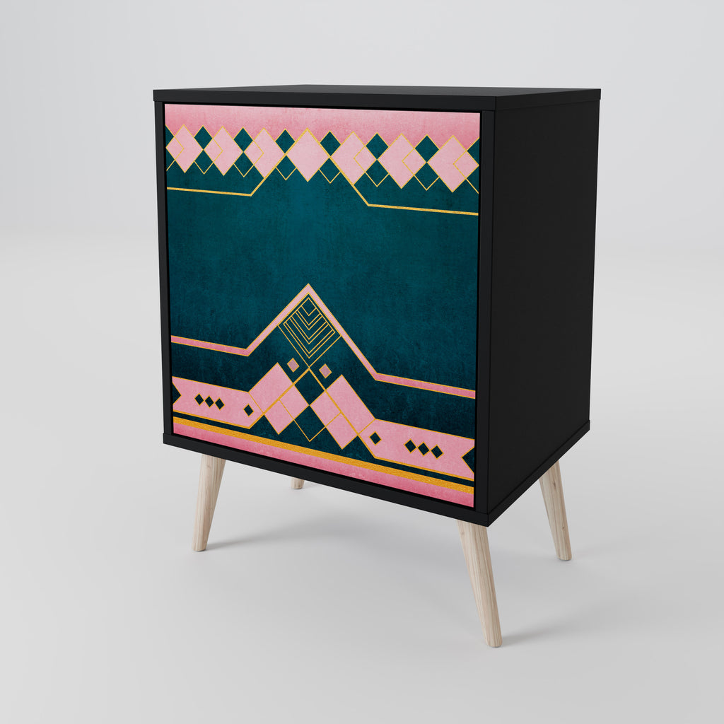 Aparador ROYAL COMPOSITION de 1 puerta en acabado negro