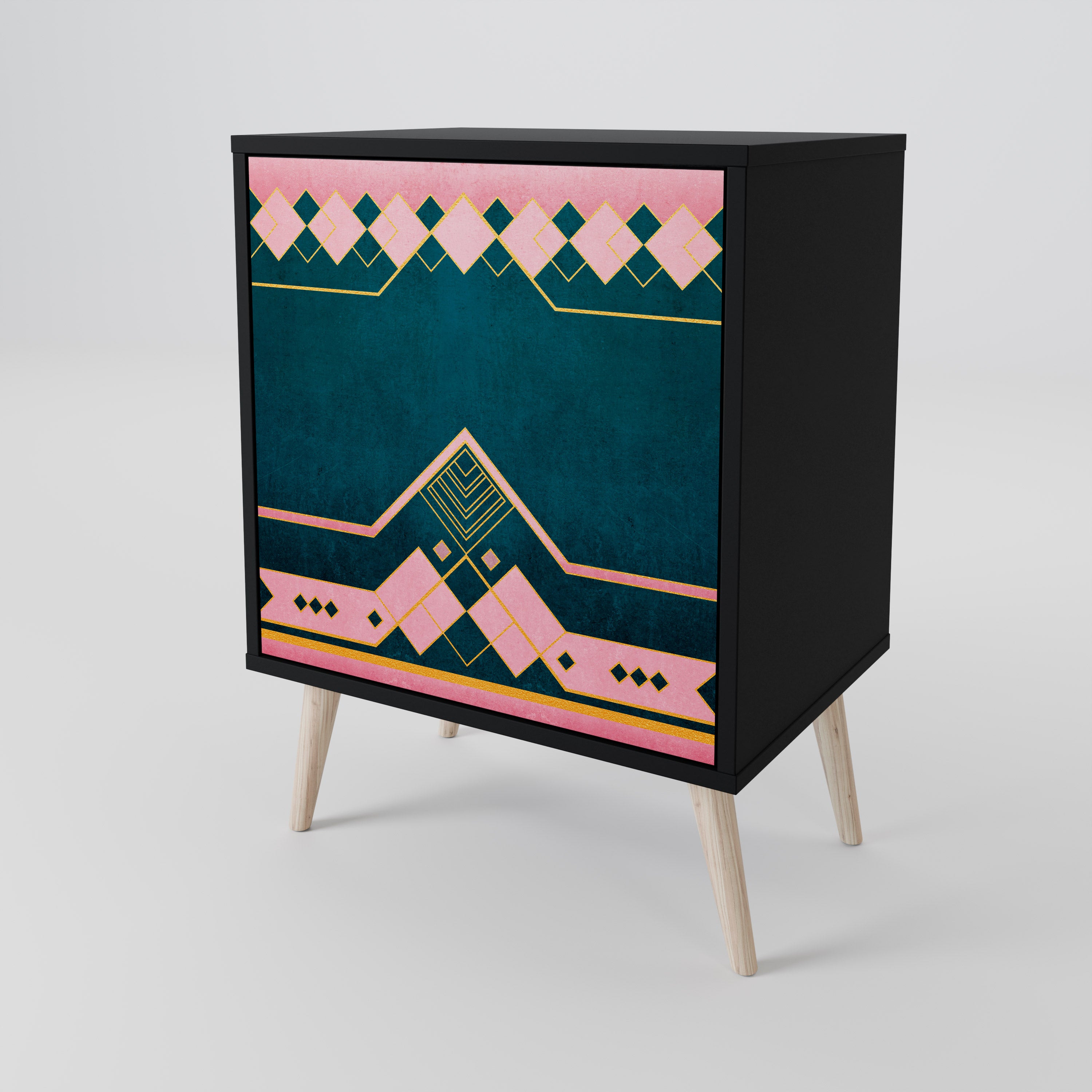 Aparador ROYAL COMPOSITION de 1 puerta en acabado negro